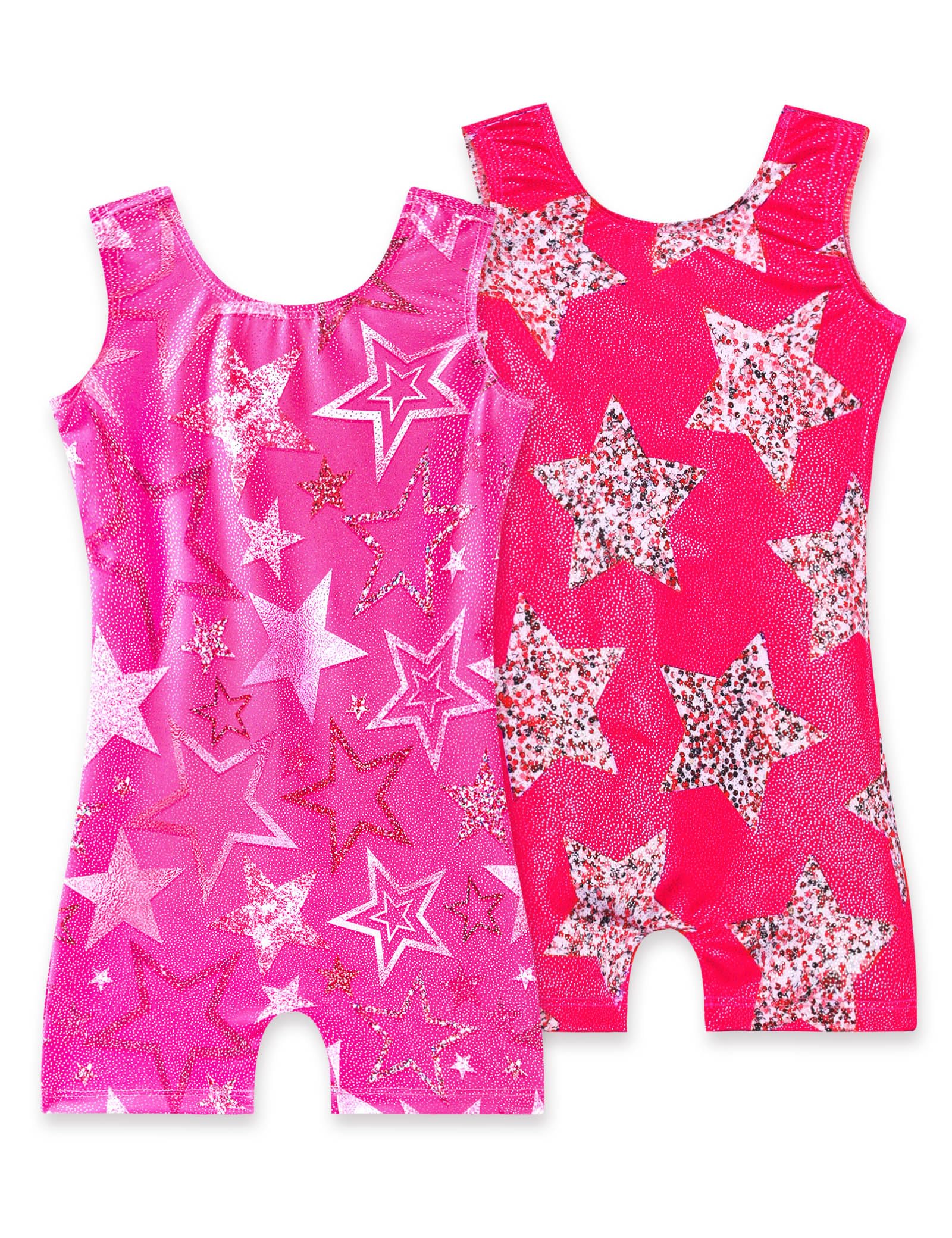 2 Pack Leotard for Girls Gymnastics Sparkly Sleeveless Unitards
