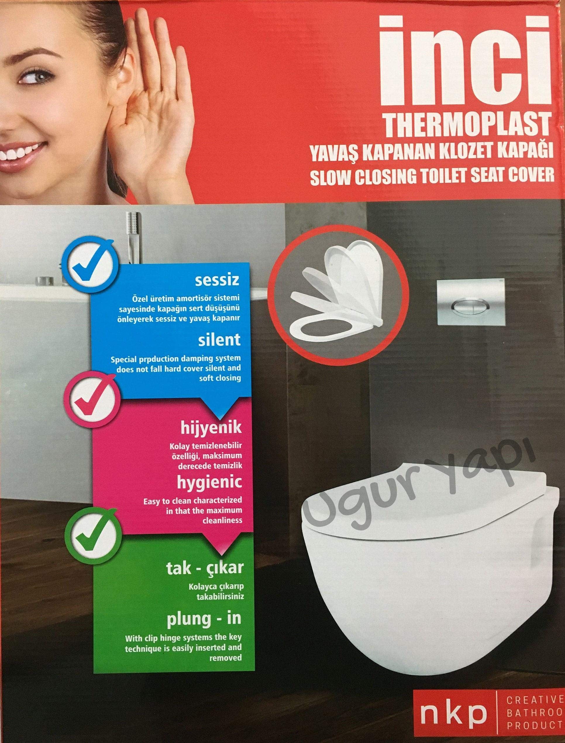 NKP İnci Amortisörlü Yavaş Kapanır Klozet Kapağı