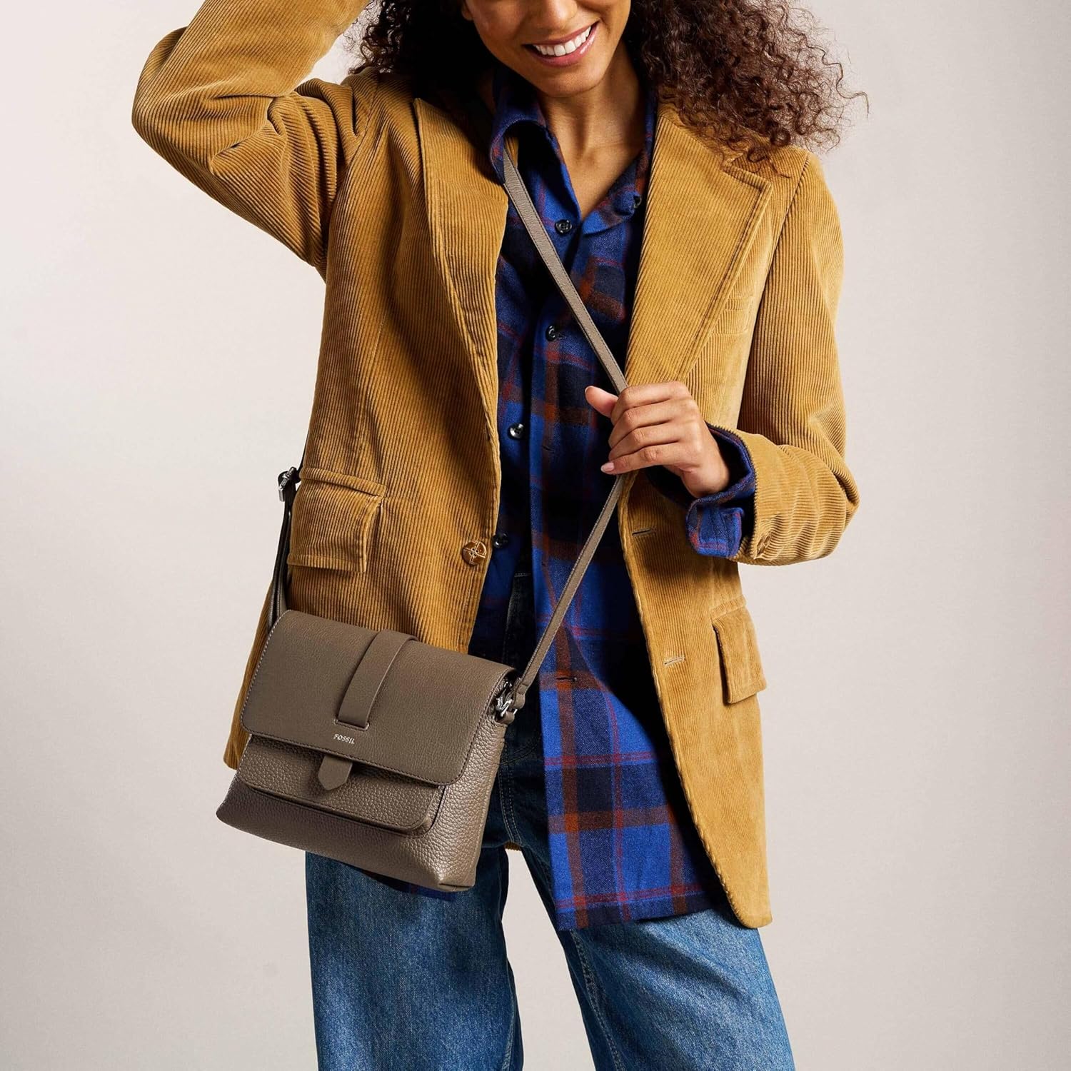 Fossil Women's Kinley Leather Small Flap Crossbody Bag - Image 2