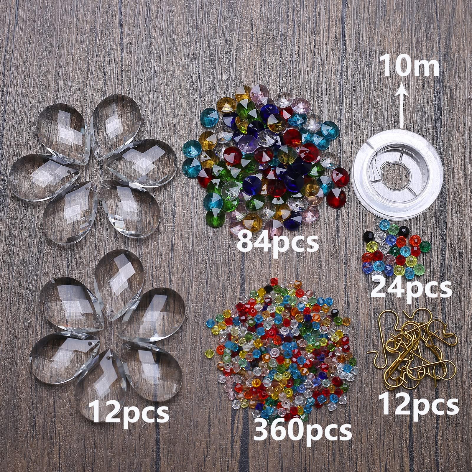ToBeIT Crystal sun catcher conjures up light reflections decorative pendant DIY (D) - Image 3