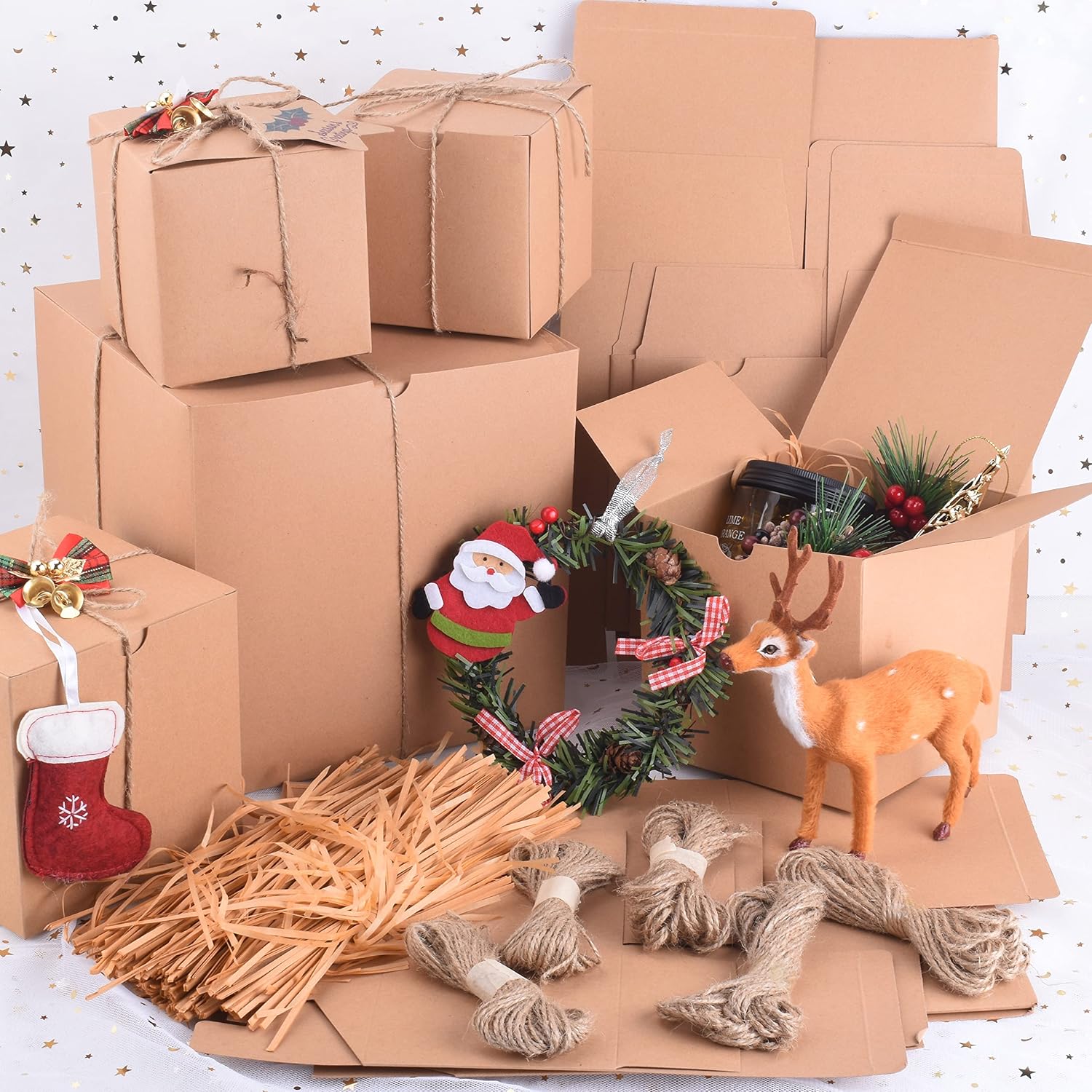 JOYIN Regalo Da Tavolo Natalizio Non Scattante – 8 Pezzi Con Tema Fiocco Di Neve Rosso E Verde - 3