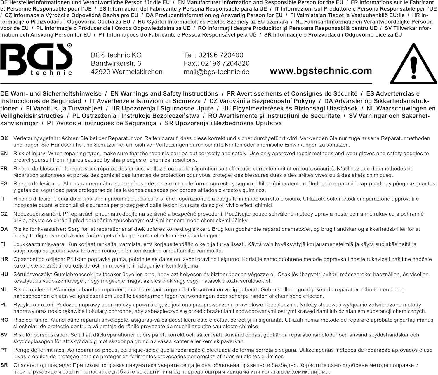 BGS 8911 | Tyre Repair Kit | 54 pcs.