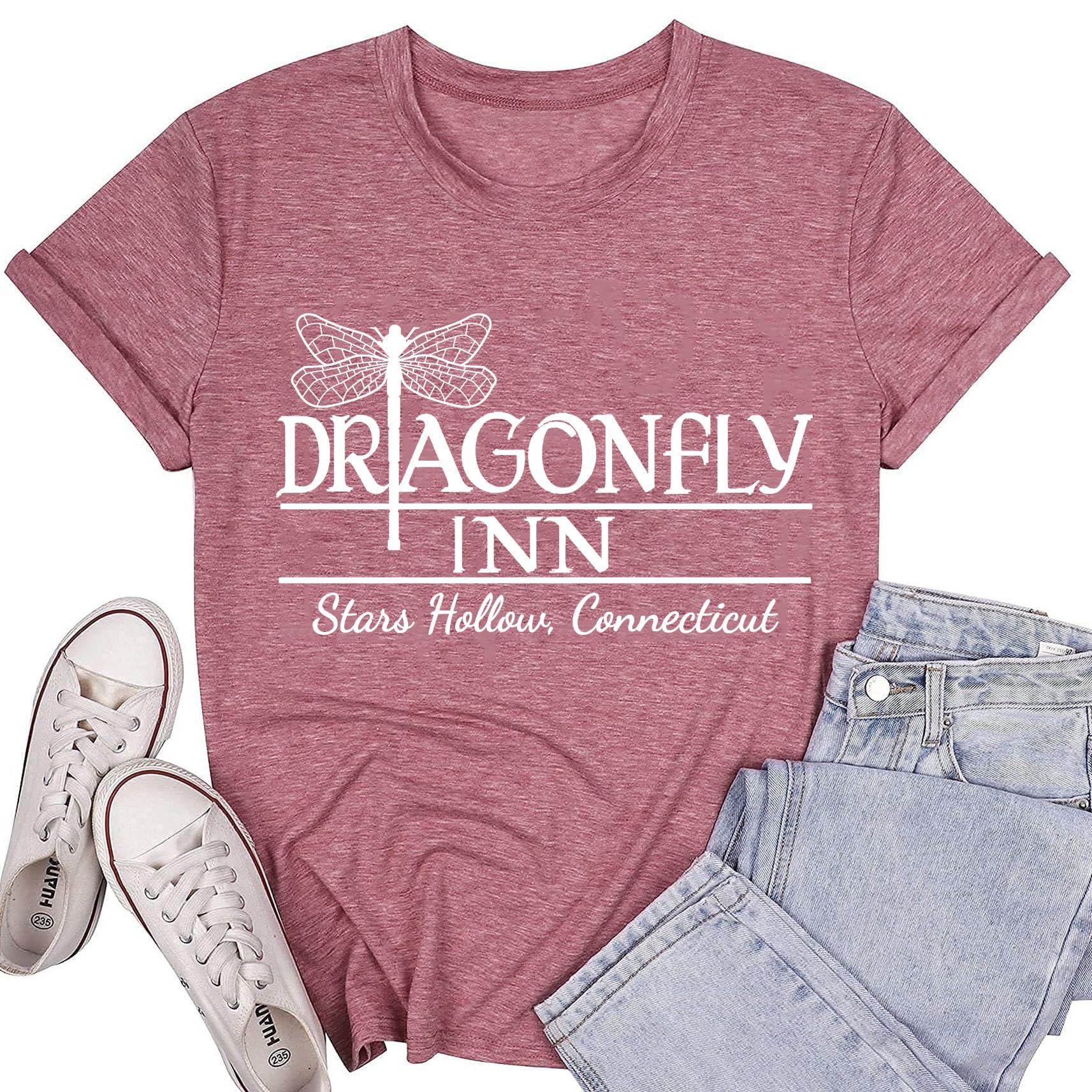 Dragonfly Inn Shirt Stars Hollow T Shirt Gilmore Merch Shirt Tops Pullovers