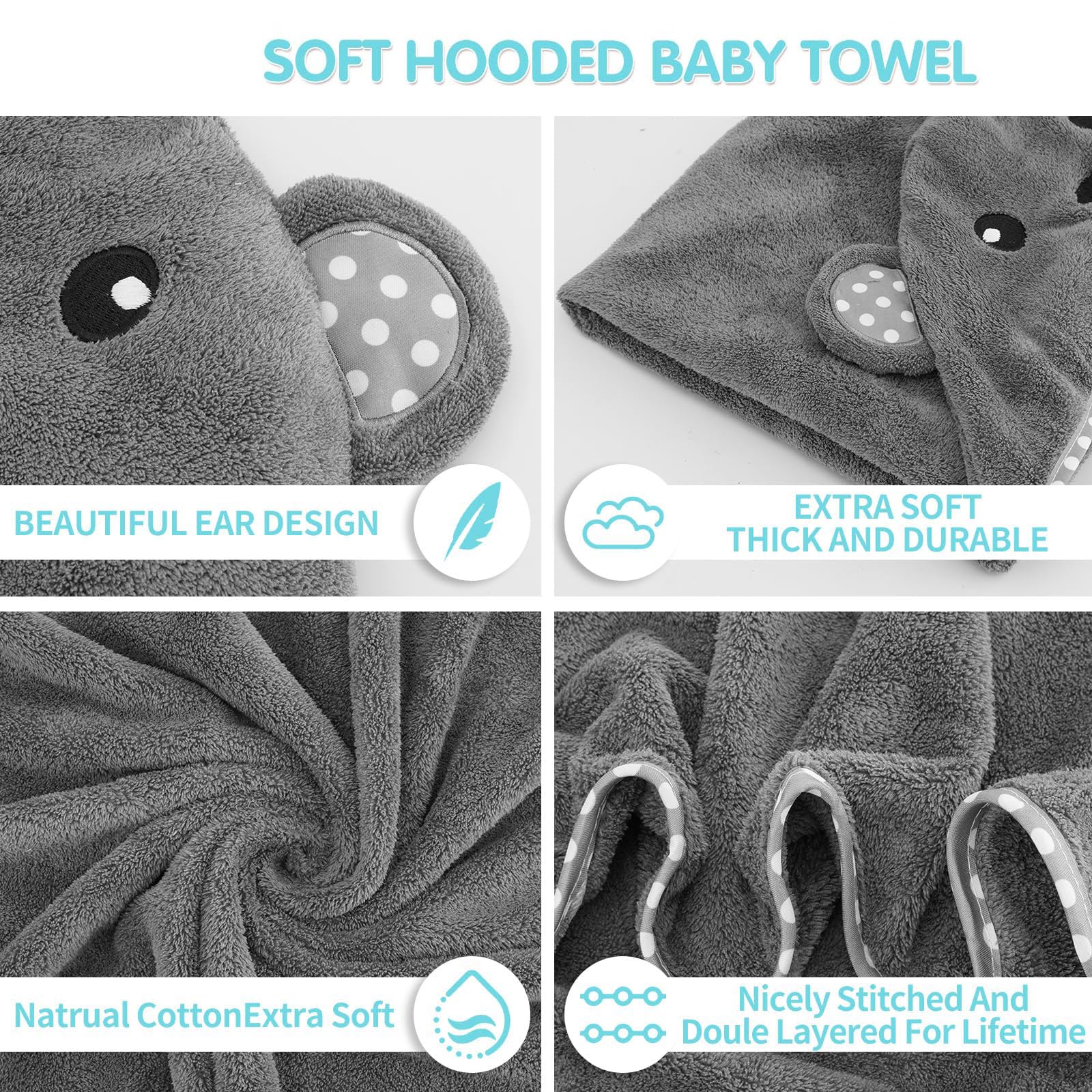Hooded Baby Towel,Baby Bath Towel Blanket,l Baby Gift Set