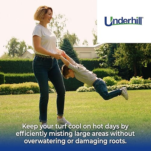 Miniatura 6 de Underhill Precision CoolPro HN0600 - Boquilla de manguera de agua para jardín, niebla de 4-6 GPM, 70 PSI, 34 pulgadas FHT, latón y goma resistentes,