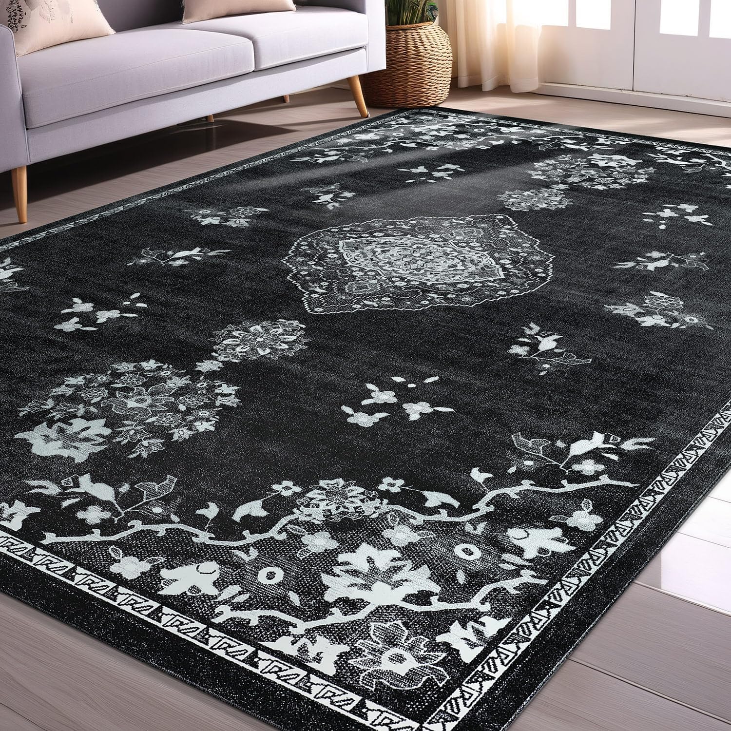 Amazon.com: Beverly Rug Non Slip Rugs 8x10 Boho Medallion Floral Non ...