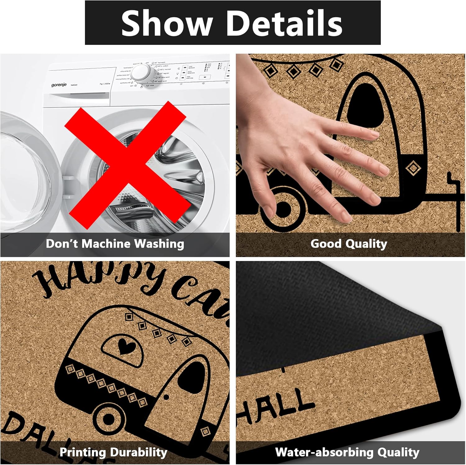 Coolenius Camping Rug - Custom Campsite Welcome Mat - Personalized Outdoor Rug - RV Size - Personalized Door Mat