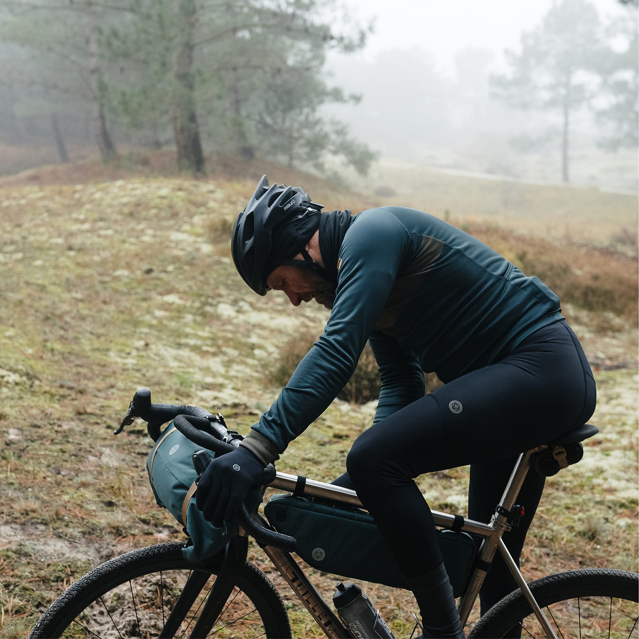 AGU Tube Fahrrad Rahmentasche 3L, Rahmentasche Fahrrad für Bikepacking, Wasserabweisend, Reflektierend Polyester, Einfache Montage, 100% Recyceltes Polyester - Reflective Mist