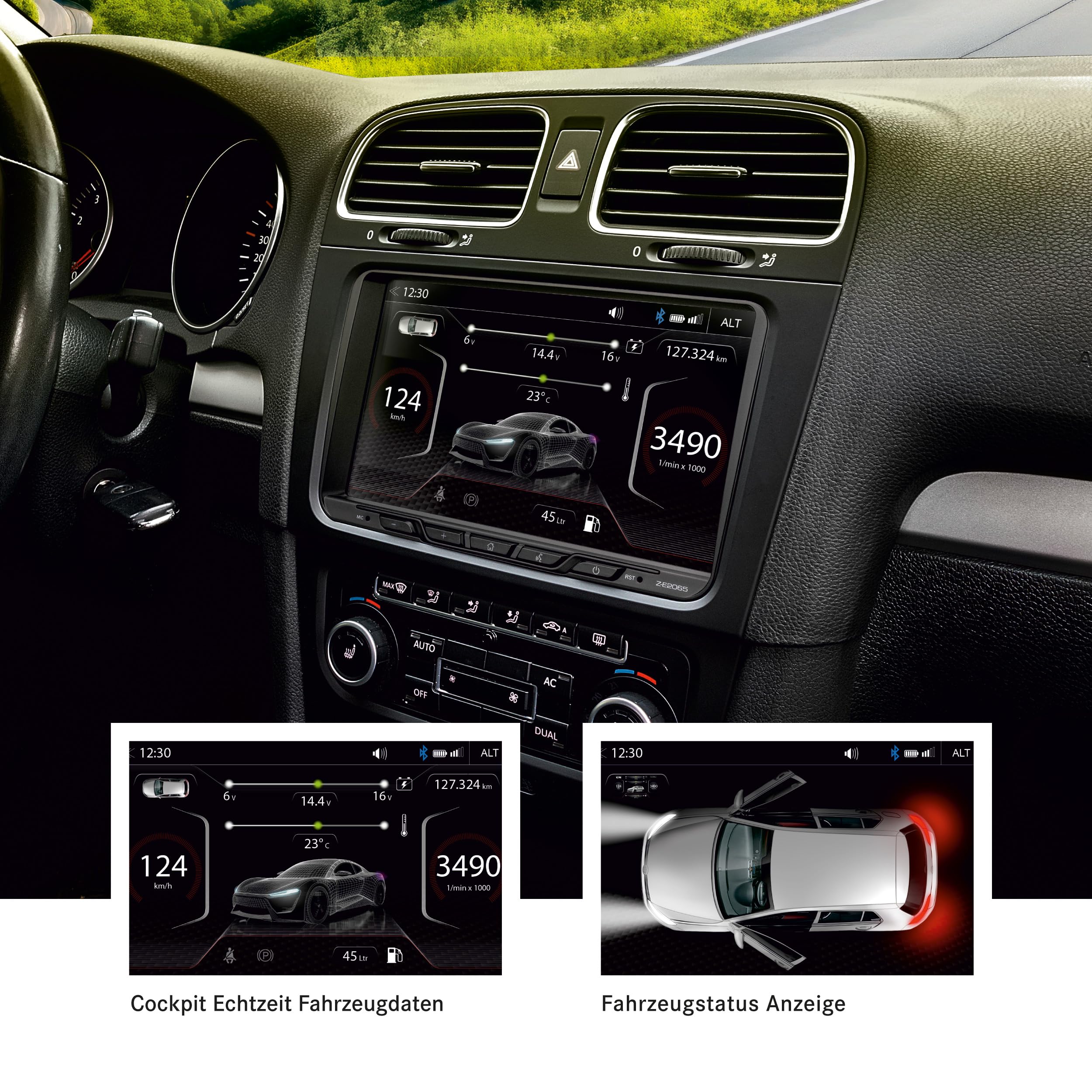 ZENEC Z-E2065 – 9 Zoll Multimedia Receiver kompatibel mit VW, Seat & Skoda