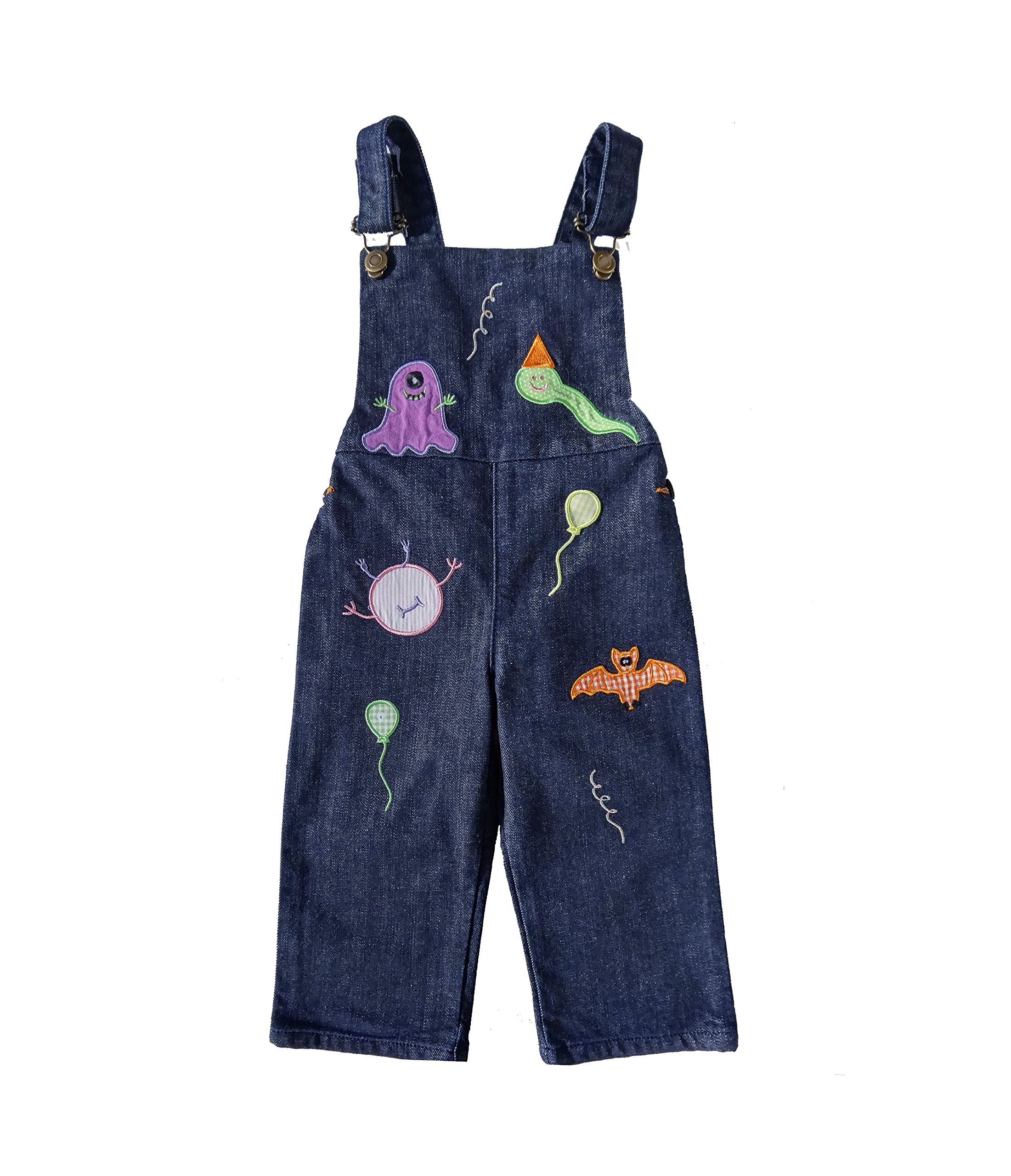 Sisimama Boy Overalls, Monsters Jean Blue 9 Months