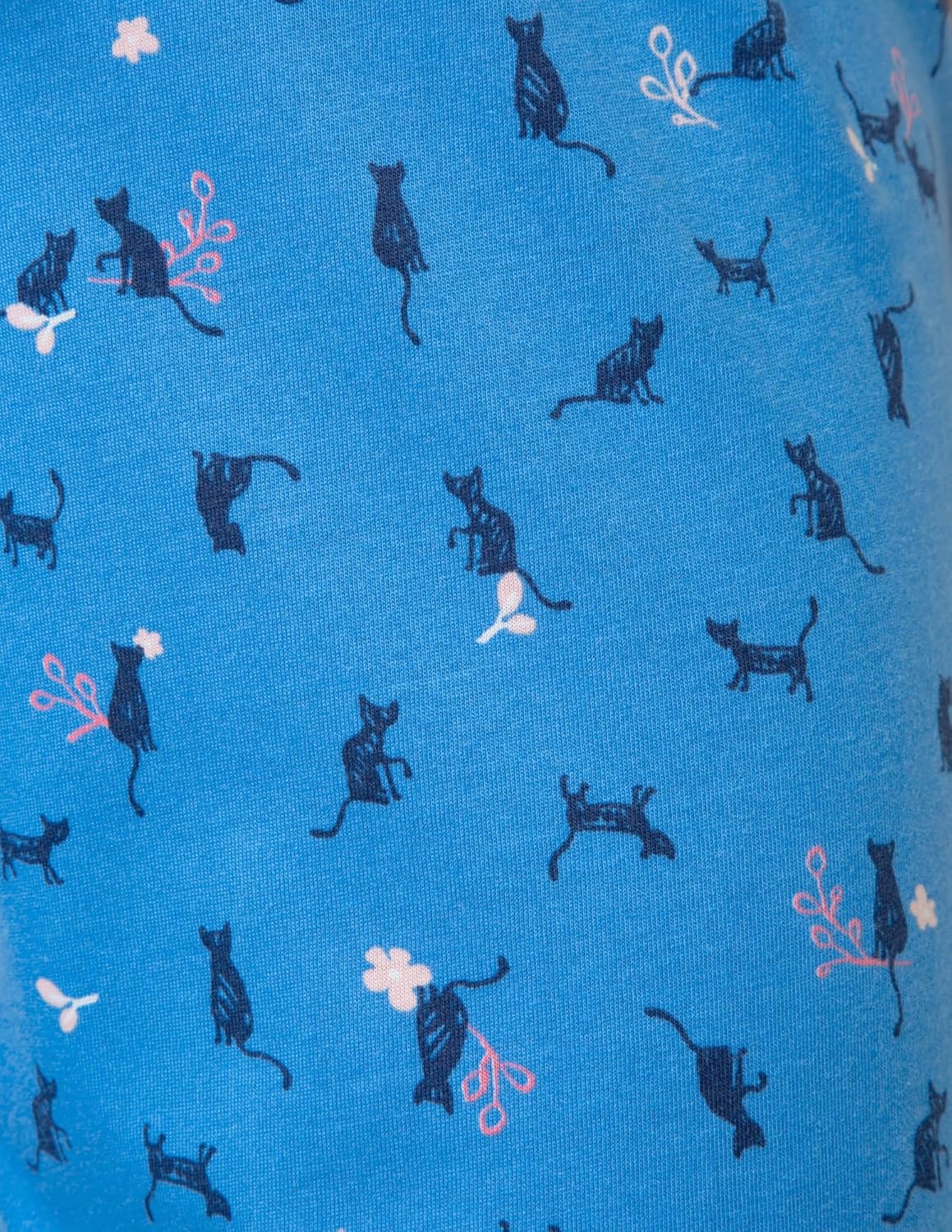 HUE Women's Spring Pajama Separates Soft Whimsical Print Pjs with Flowers, Animals, Garden Themed Pjs, Cocktails