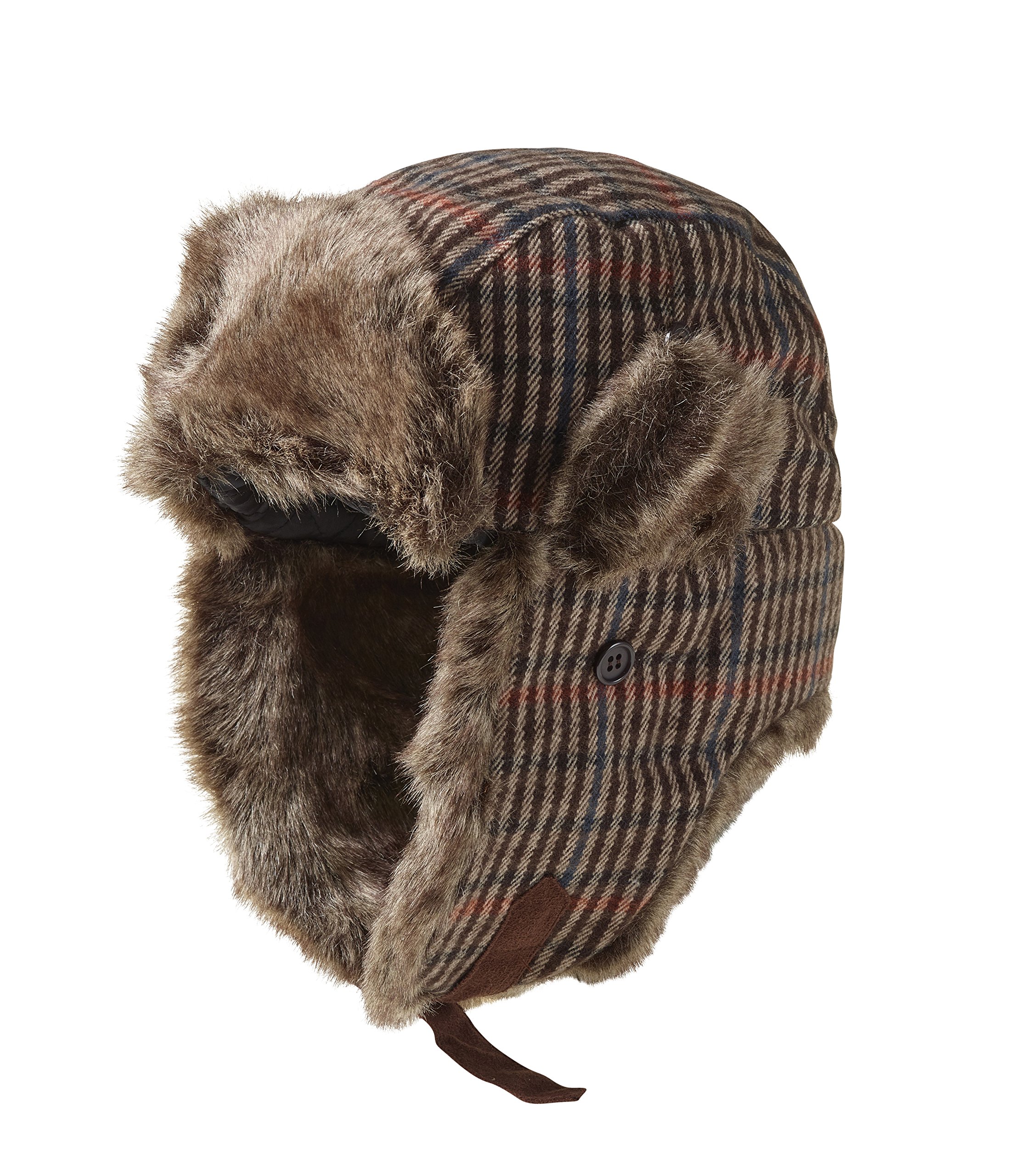 Chaos Brothers Plaid Lumberjack Trapper Hat (Brown Tweed)