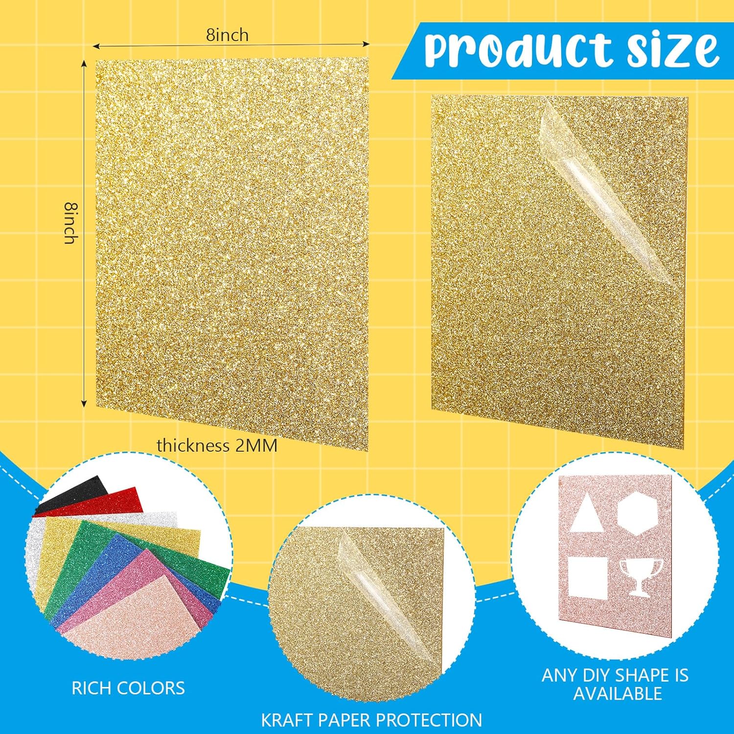 24 Pcs Cast Acrylic Sheets 0. 08'' Thick (2mm) Laser Cutting Colored, 8 x 8 Inch Acrylic Plastic Sheet Extruded for Crafts Art Display DIY