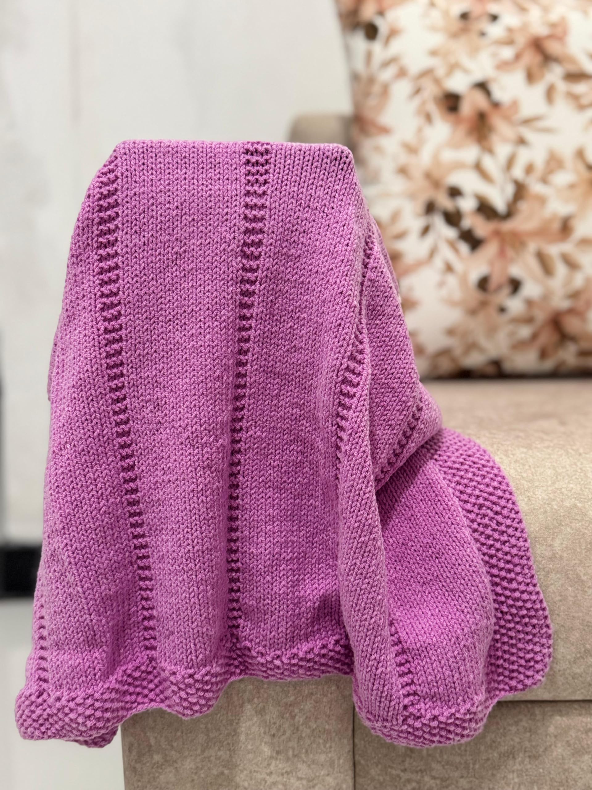 Easy Blossom Trails Baby Blanket - Paper Knitting Pattern for Handmade Comfort