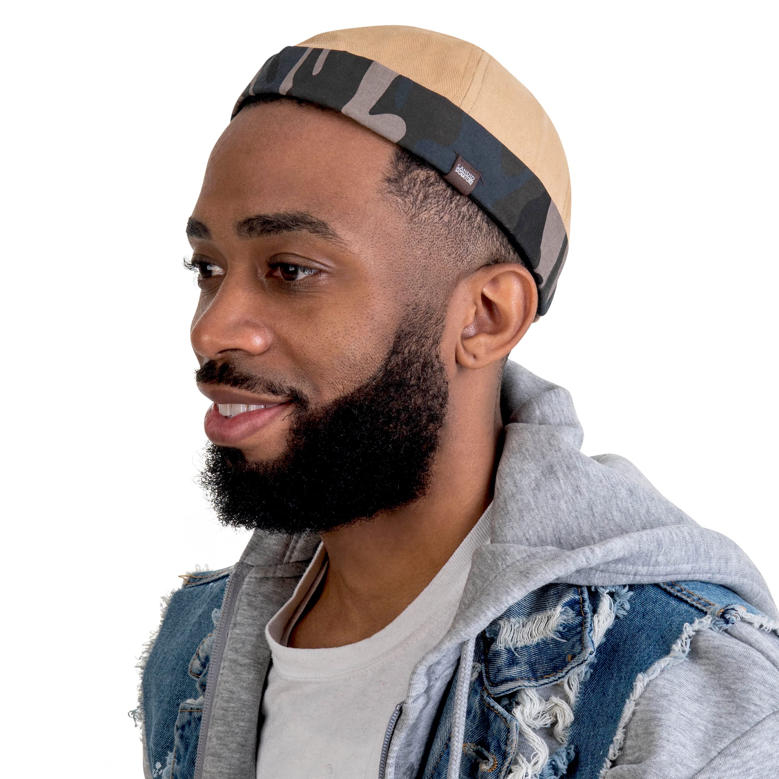 SnugZero - Brimless Adjustable Docker Hat Beanie | Retro Cotton No Visor Cap Men and Women