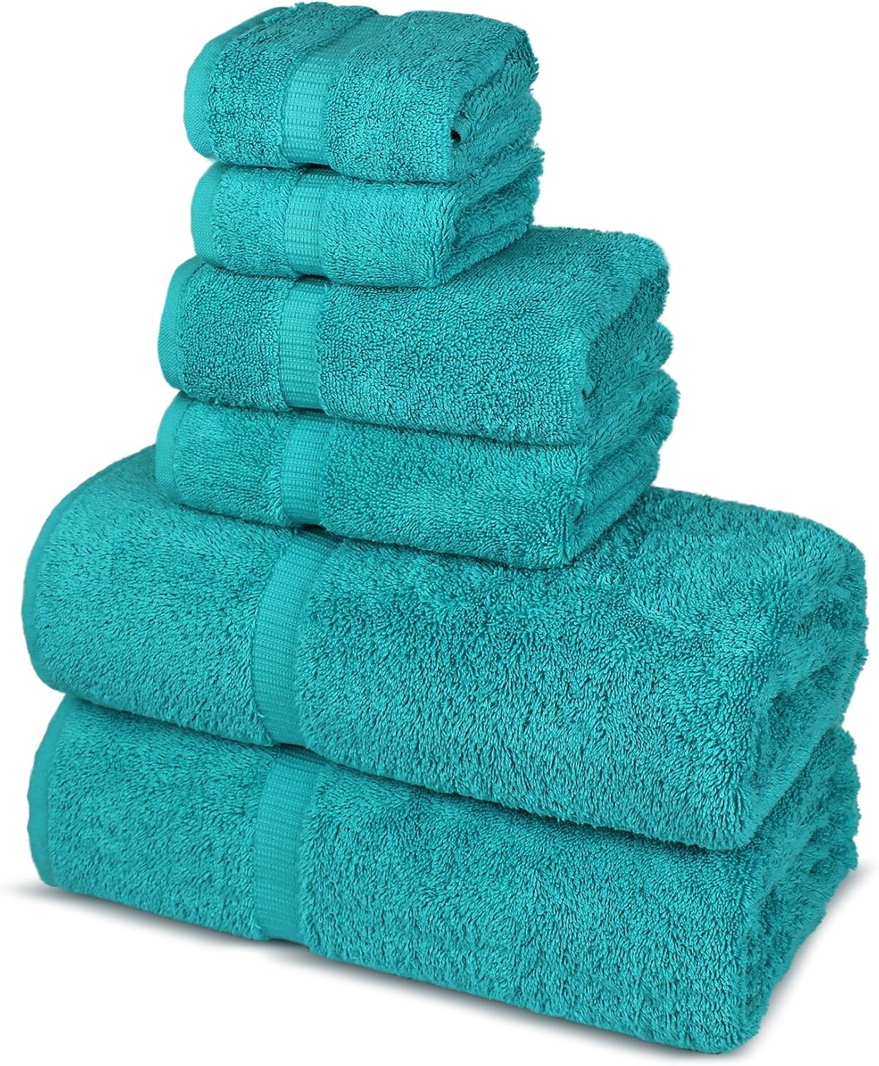 Chakir Turkish Linens Luxury Spa and Hotel Quality Premium Turkish Cotton 6-Piece Towel Set (2 x Bath Towels, 2 x Hand Towels, 2 x Washcloths, Cocoa): Kitchen & Dining