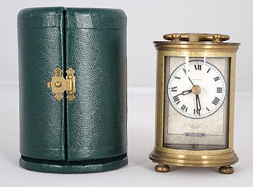 Miniatura 7 de JUSTIME Reloj despertador de mesa analógico coleccionable de latón macizo para regalo, decoración del hogar, funciona con pilas (grande)