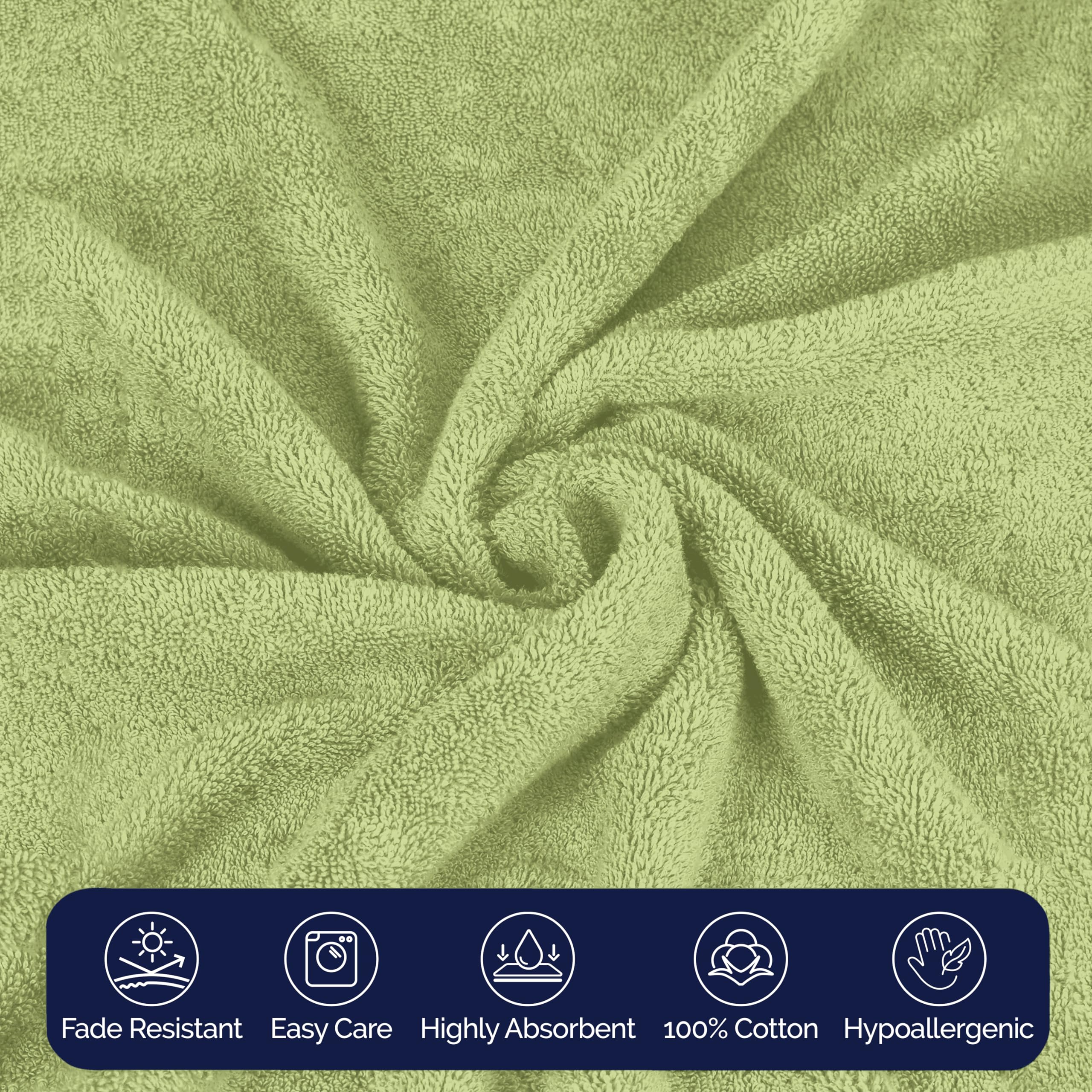 Elegant Comfort 8-częściowy zestaw ręczników z bawełny premium, zawiera 4 myjki, 2 ręczniki do rąk i 2 ręczniki kąpielowe, 100% bawełna turecka – bardzo chłonne i super miękkie ręczniki do łazienki,