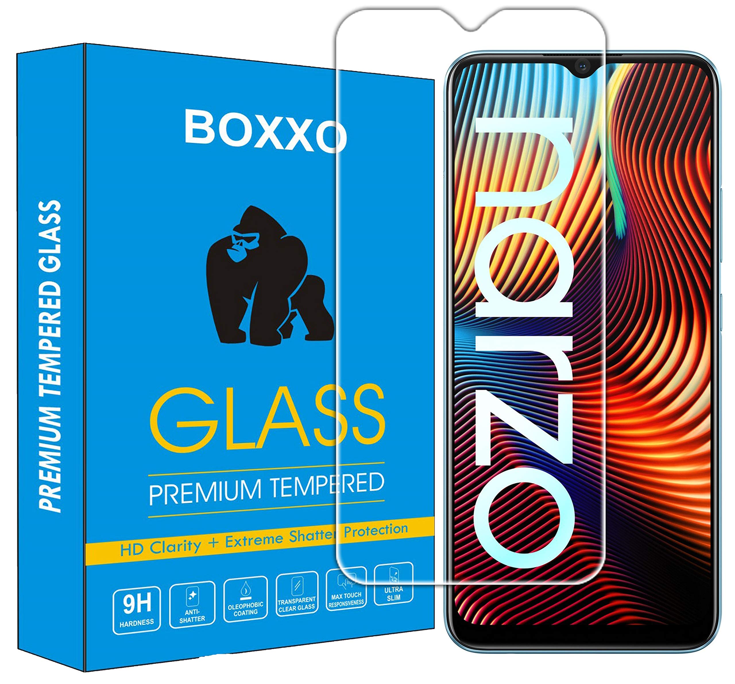 BOXXO Full Protection Tempered Glass for Realme Narzo 20 [Anti-Scratch] [Gorilla] [Free Cleaning Kit Included] (B08K31S28N) Amazon Price History, Amazon Price Tracker