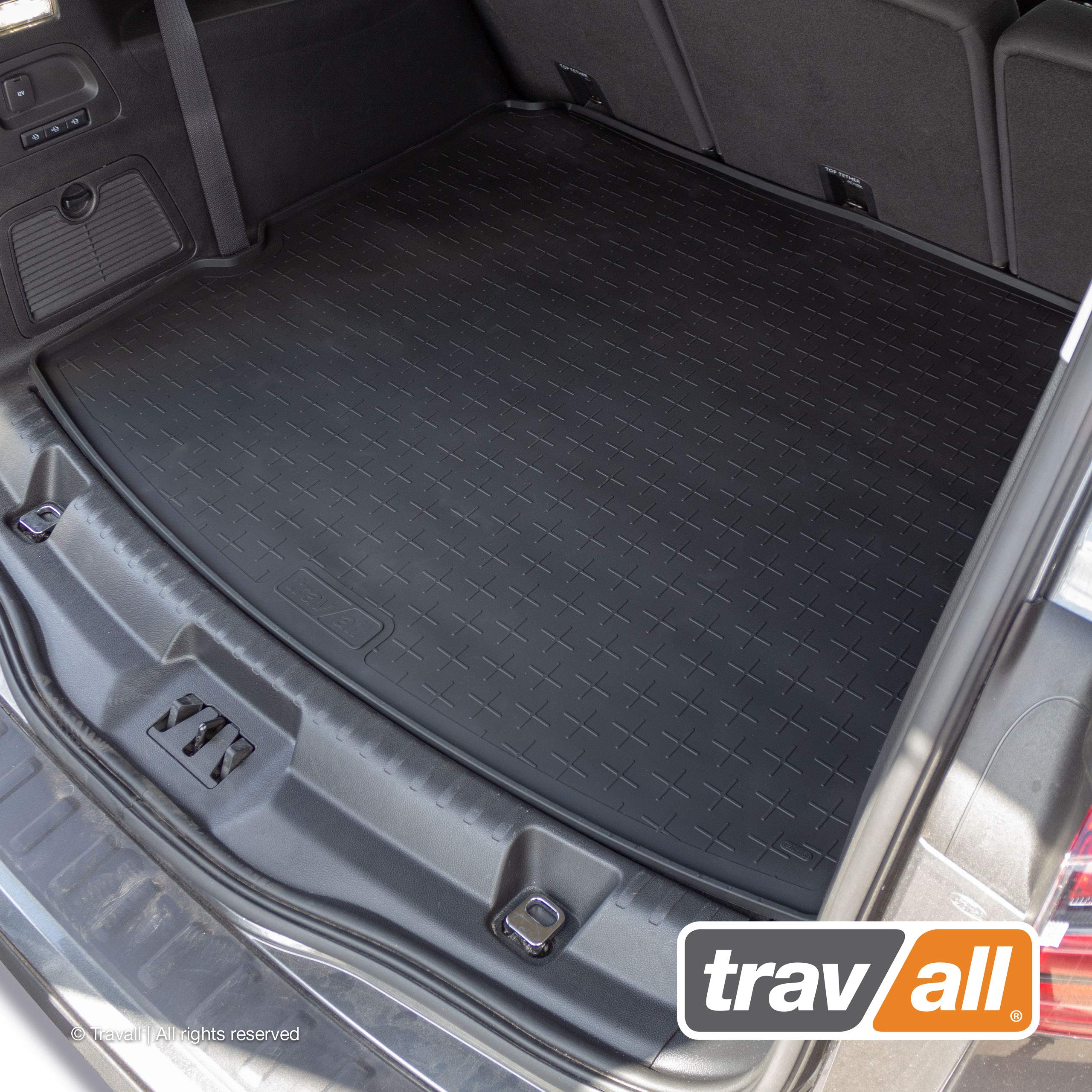 Travall Kofferraum Schutzmatte für Ford S-Max (15-19) [7 Sitzplätze] Auto Zubehör Innenraum Antirutsch Kofferraumschutz 100% Passgenau Kofferraummatte Antirutschmatte Gummimatte Robuste Pflegeleichte
