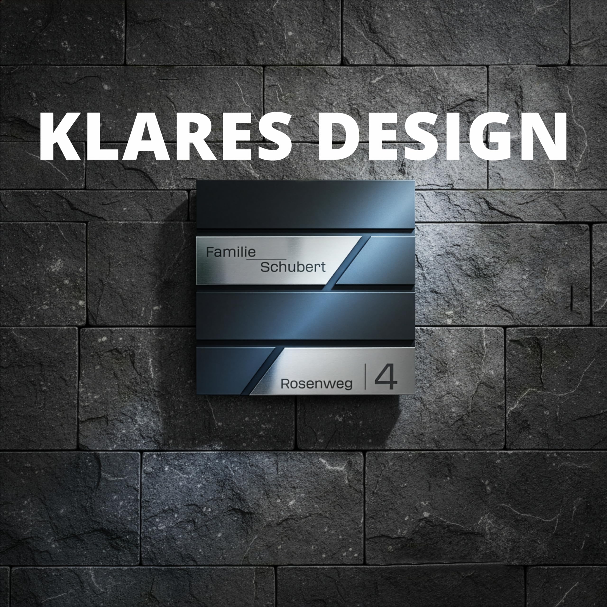 Grafner Premium Briefkasten personalisiert, RAL7016 mit Zeitungsfach und 2 Schlüssel, moderner Postkasten mit Name Straße Hausnummer, anthrazitgrau Wandbriefkasten graviert, mit Montagematerial