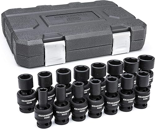 GEARWRENCH 15 Piece 1/2" Drive Universal Impact Metric Socket Set | 84939N