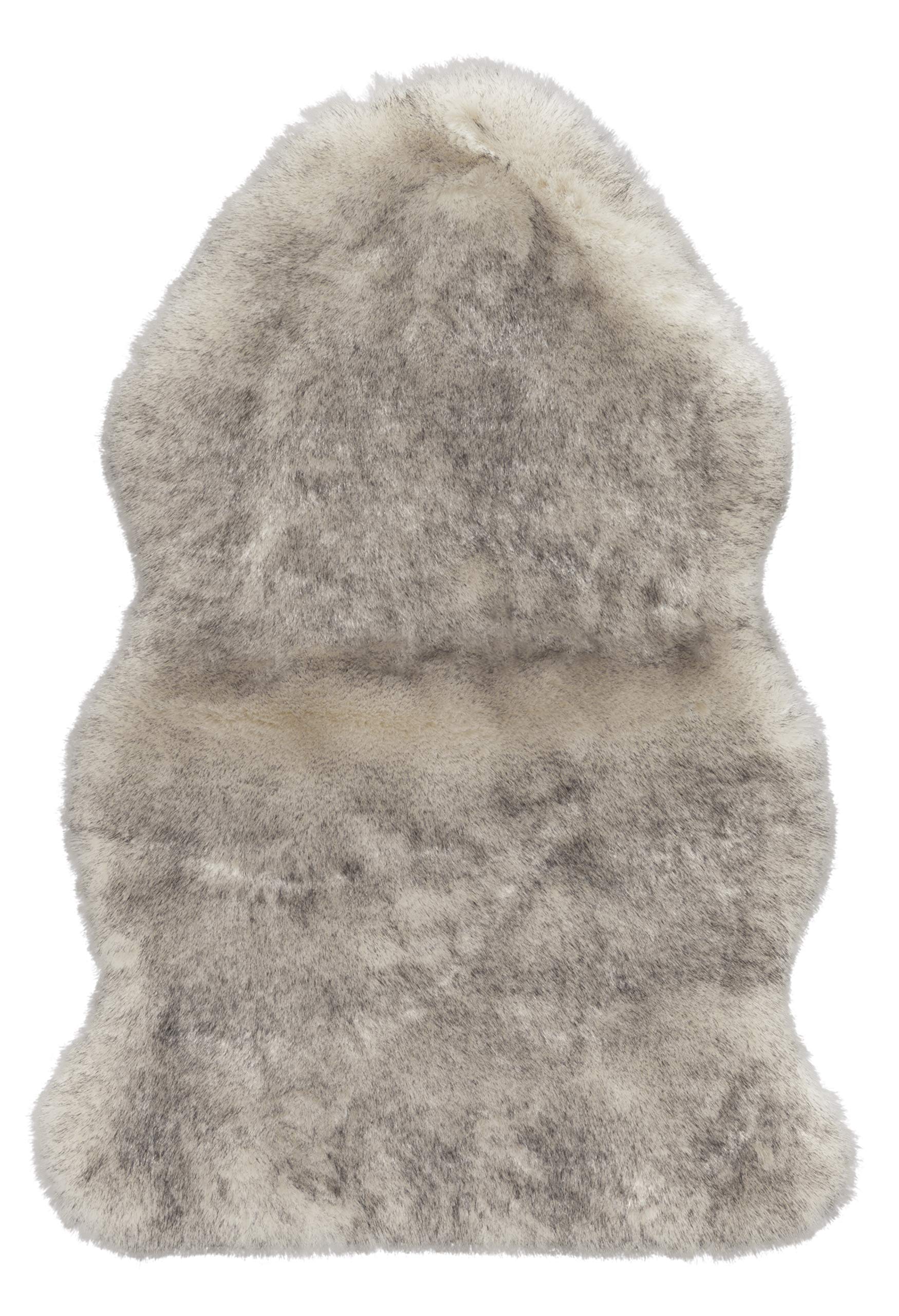 Superior Tapis en Peau de Mouton synthétique - Super Doux - Aspect Fourrure d'agneau - pour Chambre à Coucher - Descente de lit - Coussin d'assise - Naturel Dipdye - 120 x 170 cm