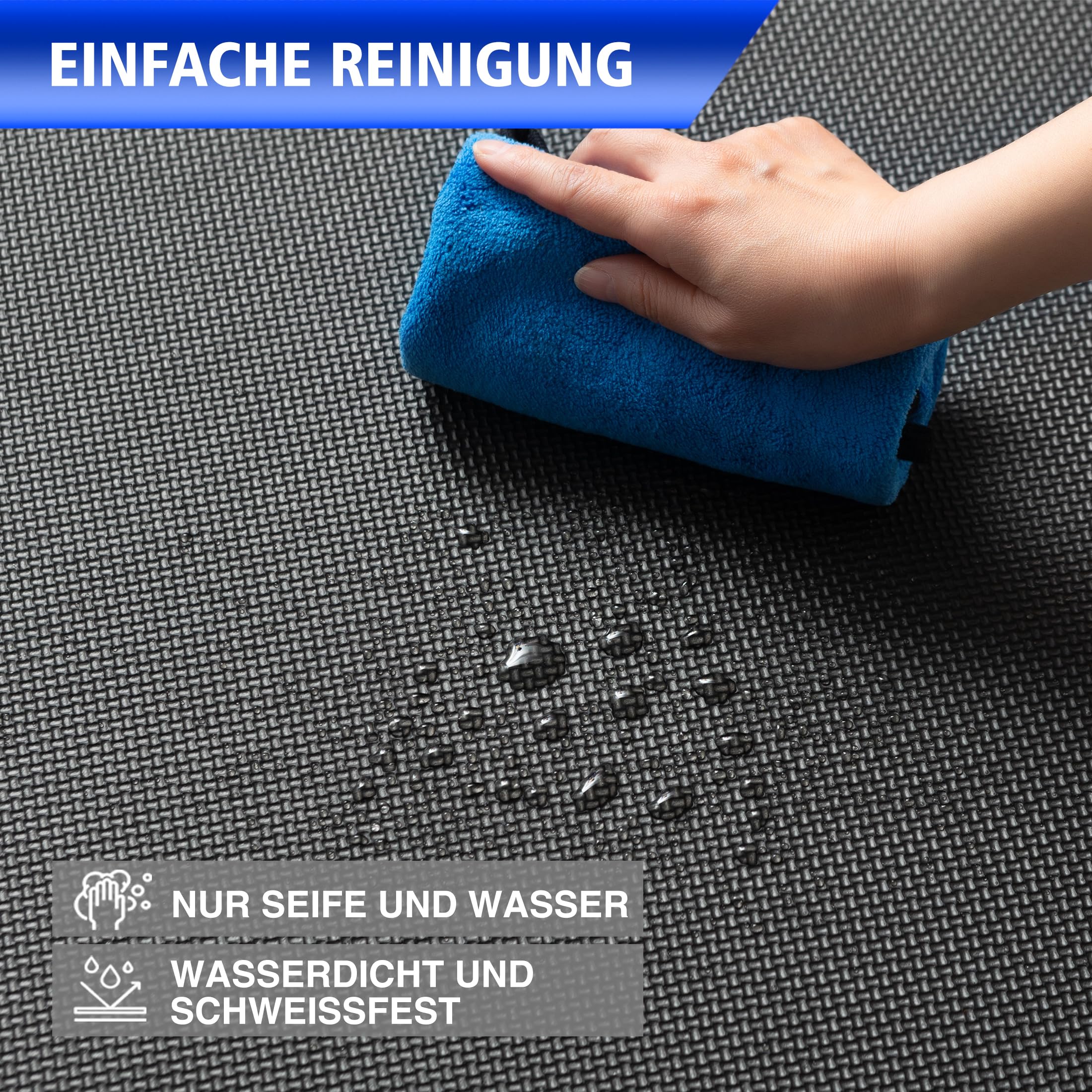 Alfombra Puzzle tapete Gimnasio Tatami Suelo Acolchado Gimnasio Esterilla Fitness Gruesa losetas Espuma EVA | Negro 30x30x1cm 36 Piezas