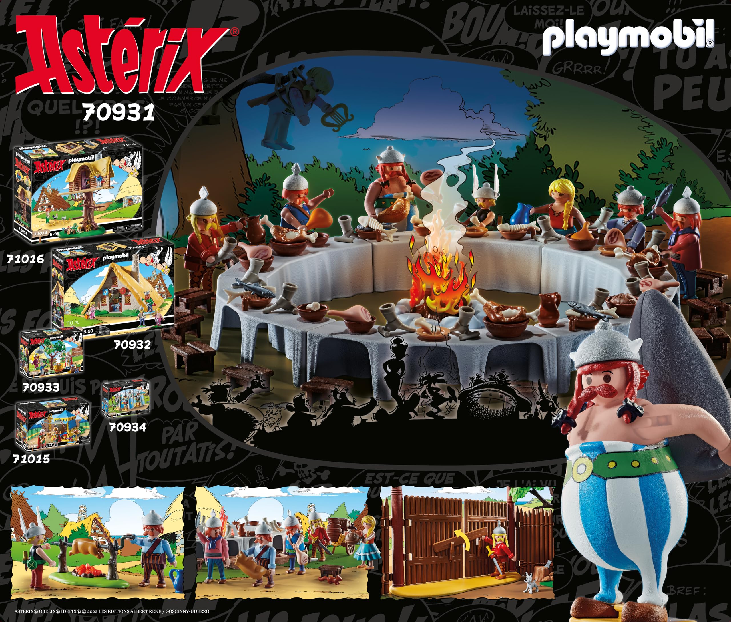 PLAYMOBIL Asterix 70931 Großes Dorffest, Spielzeug für Kinder ab 5 Jahren