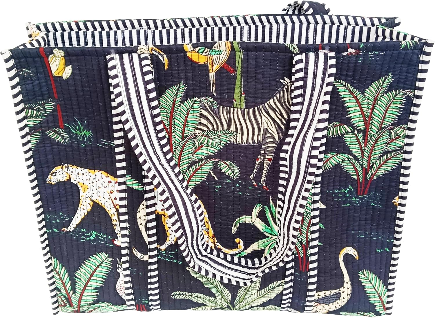 Rastogi Handicrafts Quilted Cotton Women Beautiful Printed Grocery Shopping Bag, Shoulder Bag, Tote Bag, Travel Bags