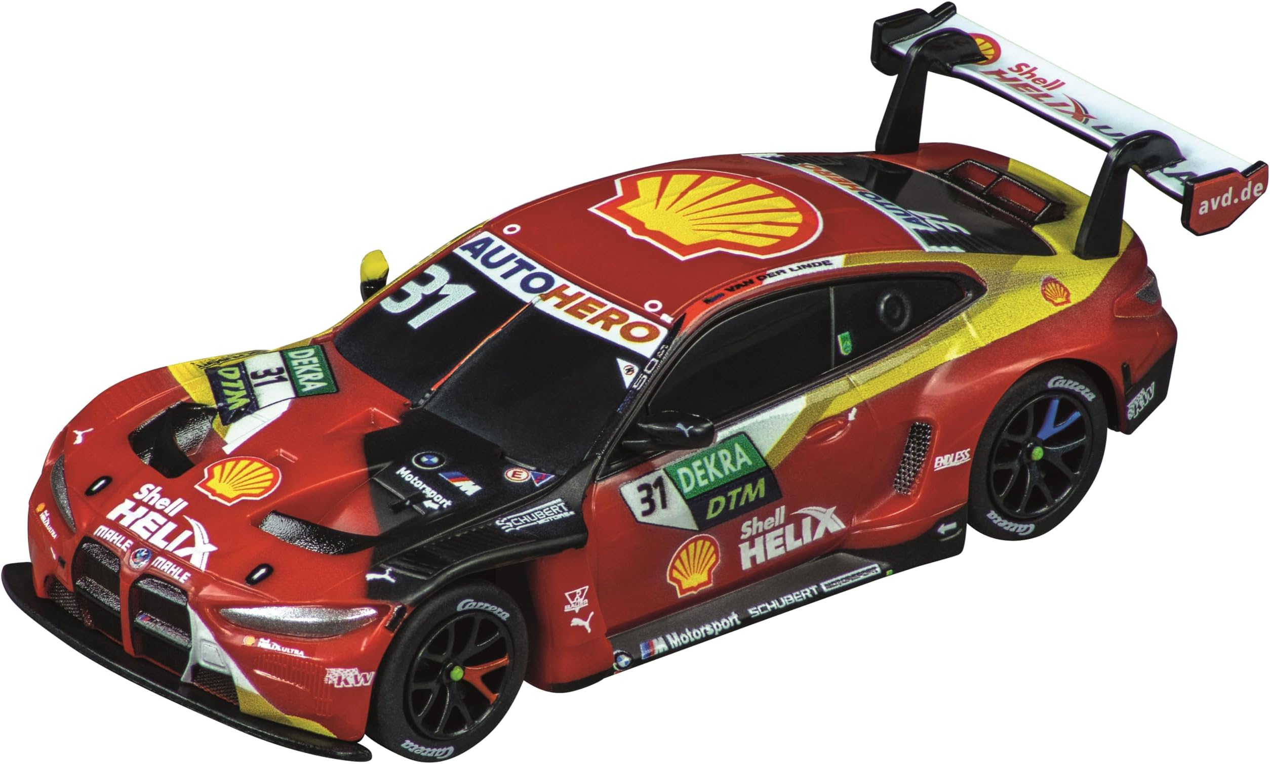 64224 BMW M4 GT3 DTM Sheldon Van der Linde No.31 1:43 Scale Analog Slot Car Racing Vehicle GO Slot Car Toy Race Track Sets