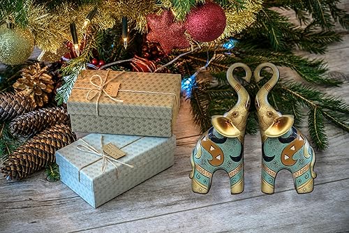 Miniatura 10 de SUGUTEE Good Luck - Decoración de estatua de elefante grande para el hogar estatuas de elefante decoración del hogar figuras de elefante con baúl 2