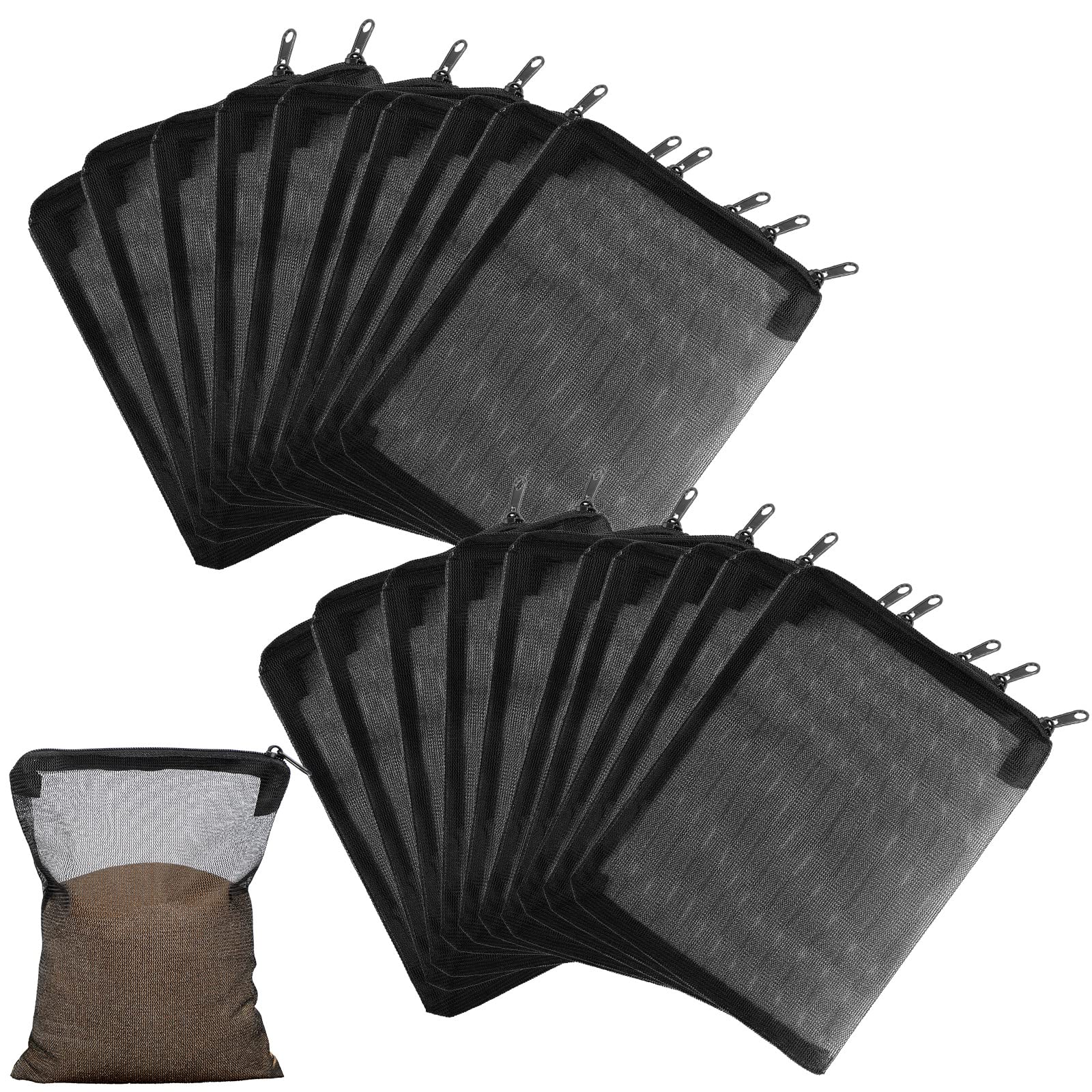 Buy Shappy 20 Pack Aquarium Filter Bags 5.9 x 8 Inch Fine Black Filter