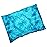Microwavable Corn Filled Heating Pad and Cold Pack/Washable 100% Cotton Cover (Watermark - Aqua, 7.5in W x 11in L)