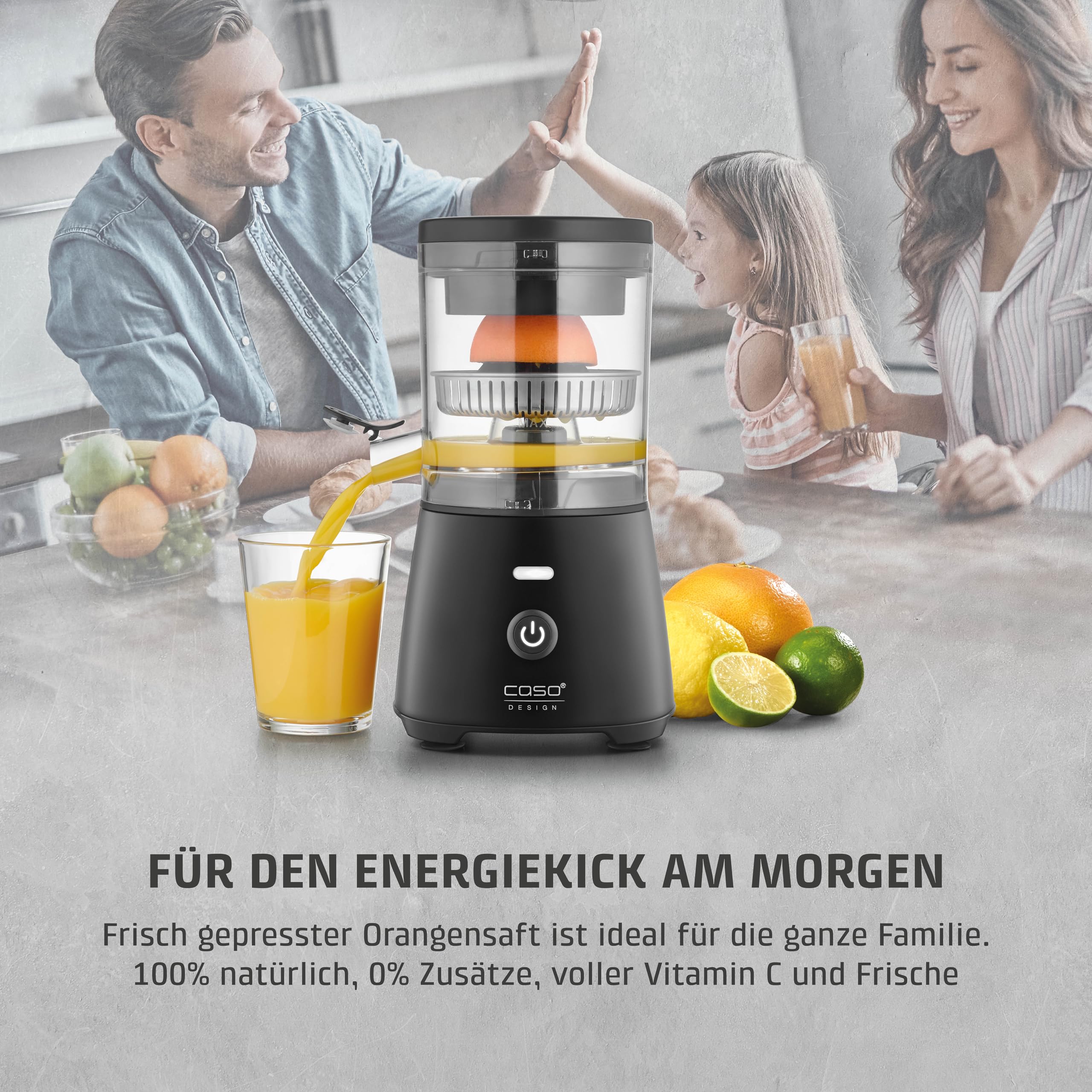 CASO CP 400 Lift elektrische Zitruspresse hohe Saftausbeute BPA-Frei Universal-Presskegel