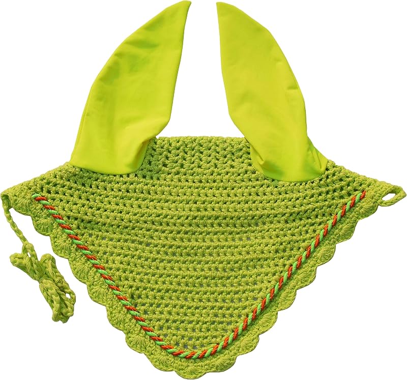 Manta de Orelhas para Cavalos em Crochê de Algodão Generic Neon Yellow, COB