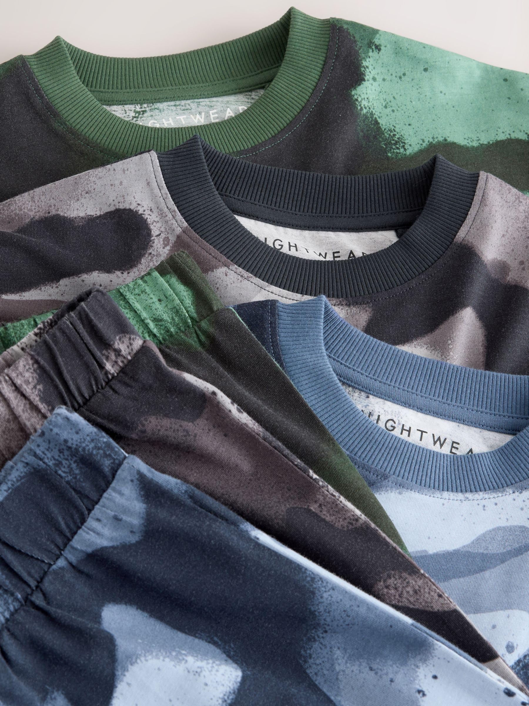 NEXT Jungen 3er-Pack Schlafanzüge mit Langen Ärmeln 98-176