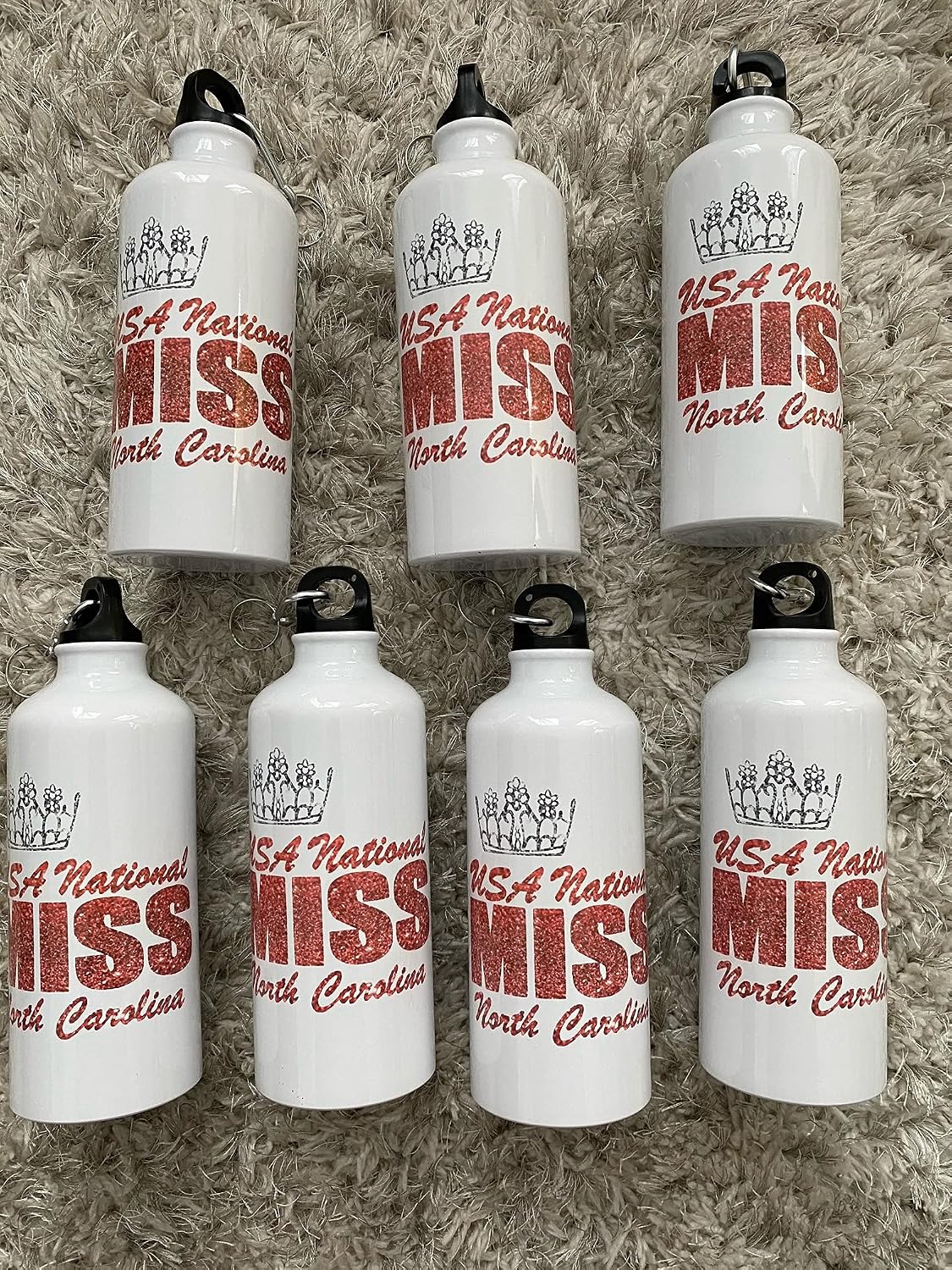 INTBUYING 50pcs Sublimation Coated Blank White Aluminum Sports Water Bottle with for DIY Heat Press Transfer Travel Water Bottle Crafts 750ml White