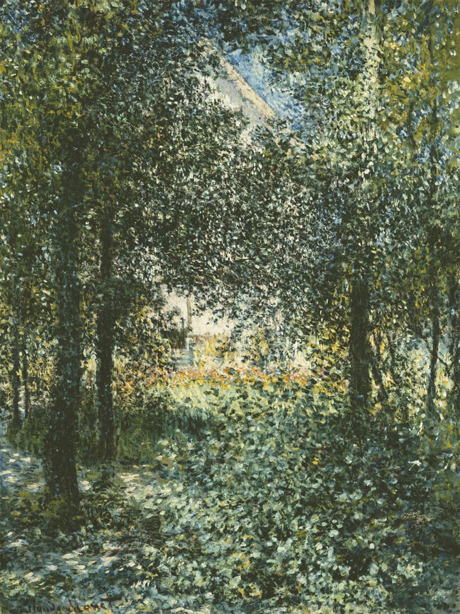 SERENDIPITP Retro Picture Poster Wall Art Pictures Painting Thicket the House of Argenteuil by Claude Monet Wall Art Canvas Print for Wall Decor 60x90cm