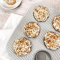 Vista 3 de USA Pan Molde para horno tostador antiadherente de 6 tazas para muffins, acero aluminizado