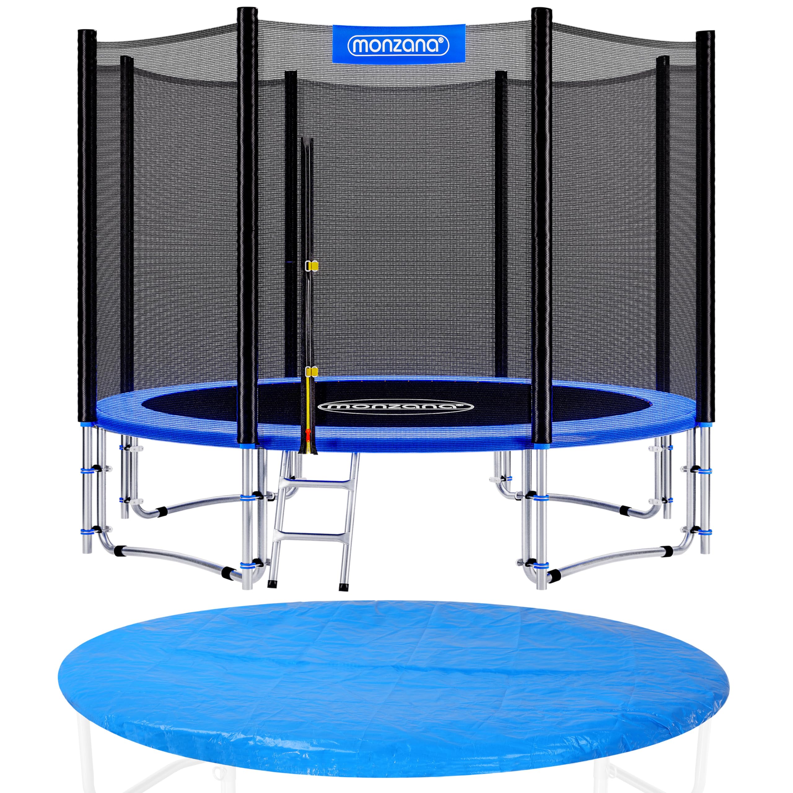 Monzana Trampolín para jardín Set Completo + Cobertura Cama elástica de diámetro a Escoger 244 305 366 y 426 cm
