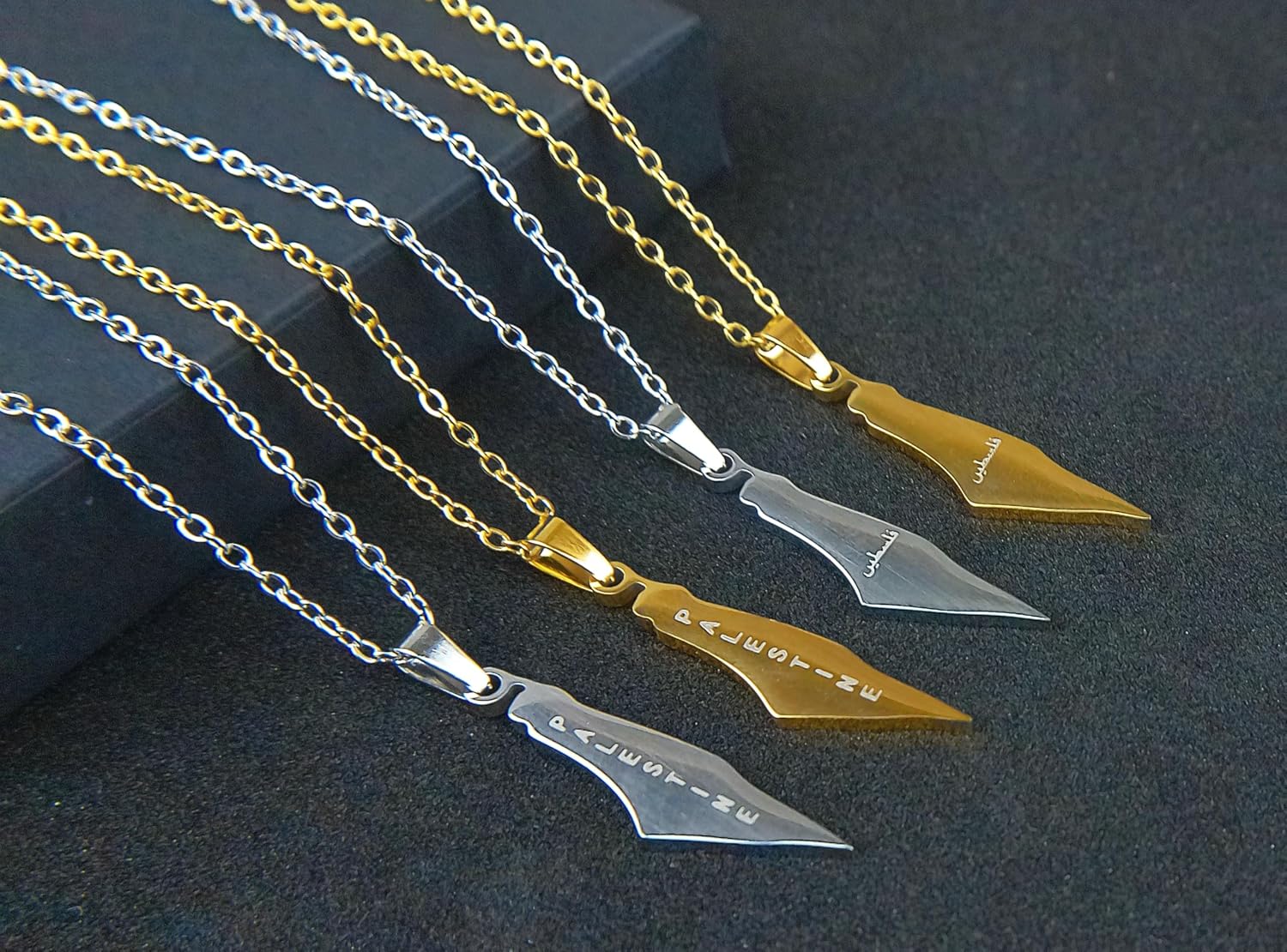 Palestine Necklace Palestine Map Pendant Necklace Stainless Steel Palestine Letter Map Necklace for Women Men Arabic National Jewelry - Gift Box - Image 5