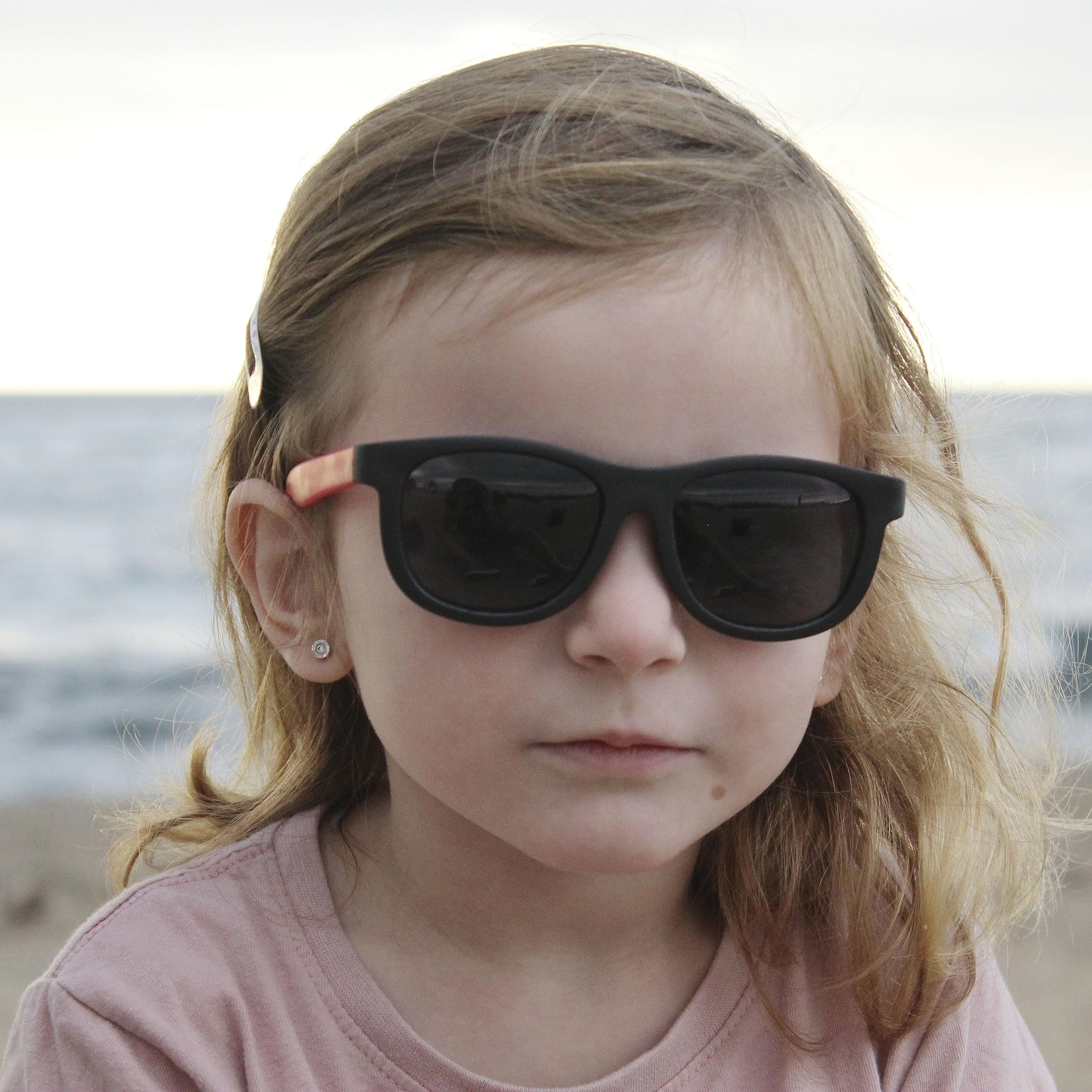 Surf Monkey Gafas de sol POLARIZADAS niño/niña | UV400 protección 100% rayos UVA y UVB Seguras | Libre de BPA | 3 – 12 años