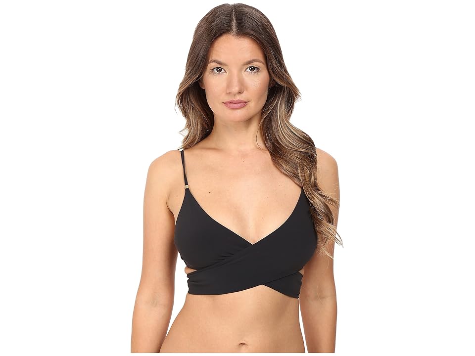 

Stella McCartney Timeless Basics Wrap Top (Black) Women's Swimwear