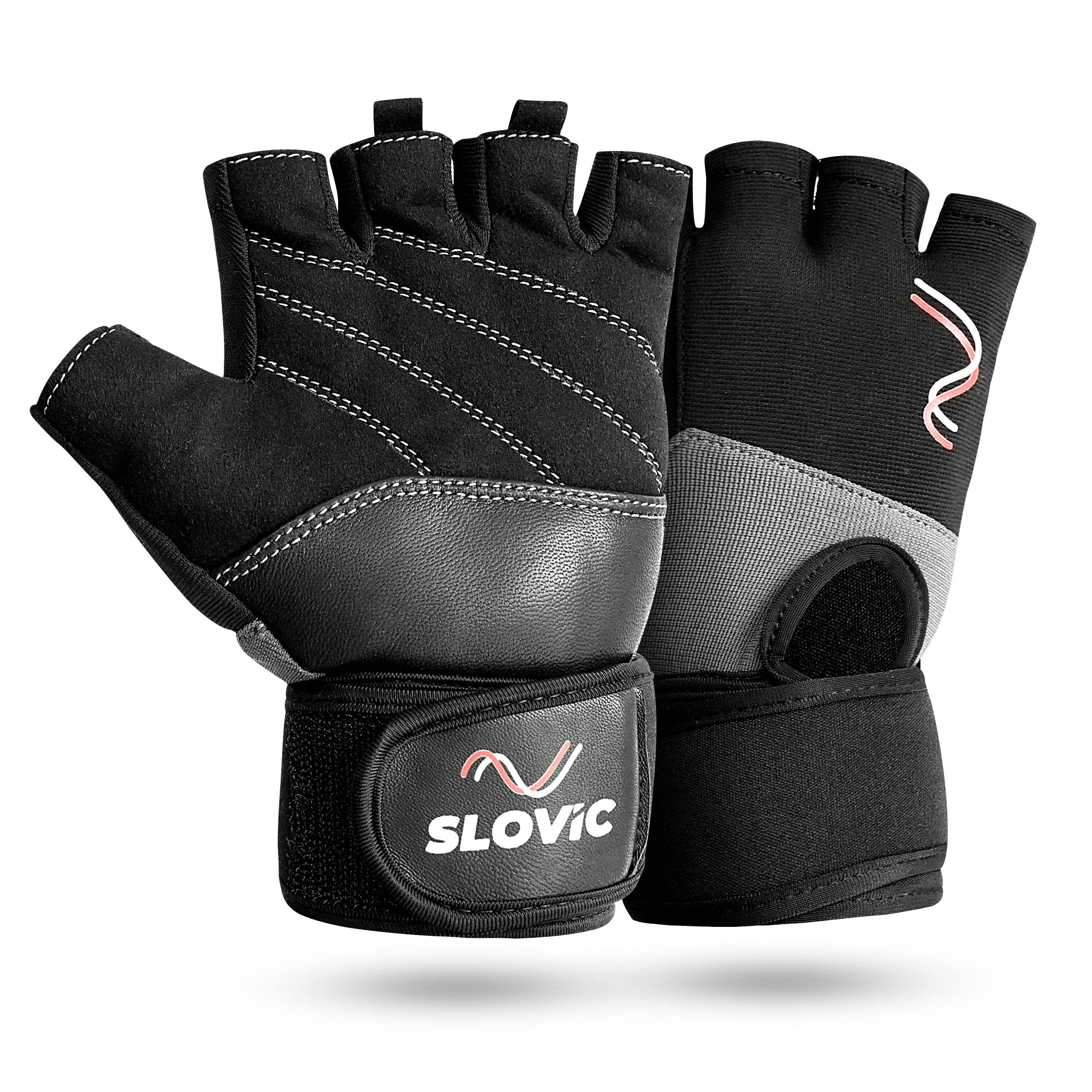 SLOVIC Workout Max Gym Gloves for Men & Women | Hand Gloves for Workout | Leather Palm Support | Ideal for Weightlifting, Biking, Cycling & Calisthenics | Extra Long Wristband for Grip & Support | XL (B0CH3BDHZL) Amazon Price History, Amazon Price Tracker