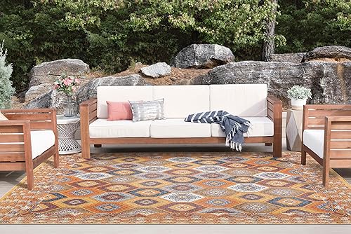 Miniatura 3 de Alfombra de doble cara resistente al agua para interiores y exteriores, de 2 x 3 pies, alfombra de exteriores para patio, terraza, porche y entrada,