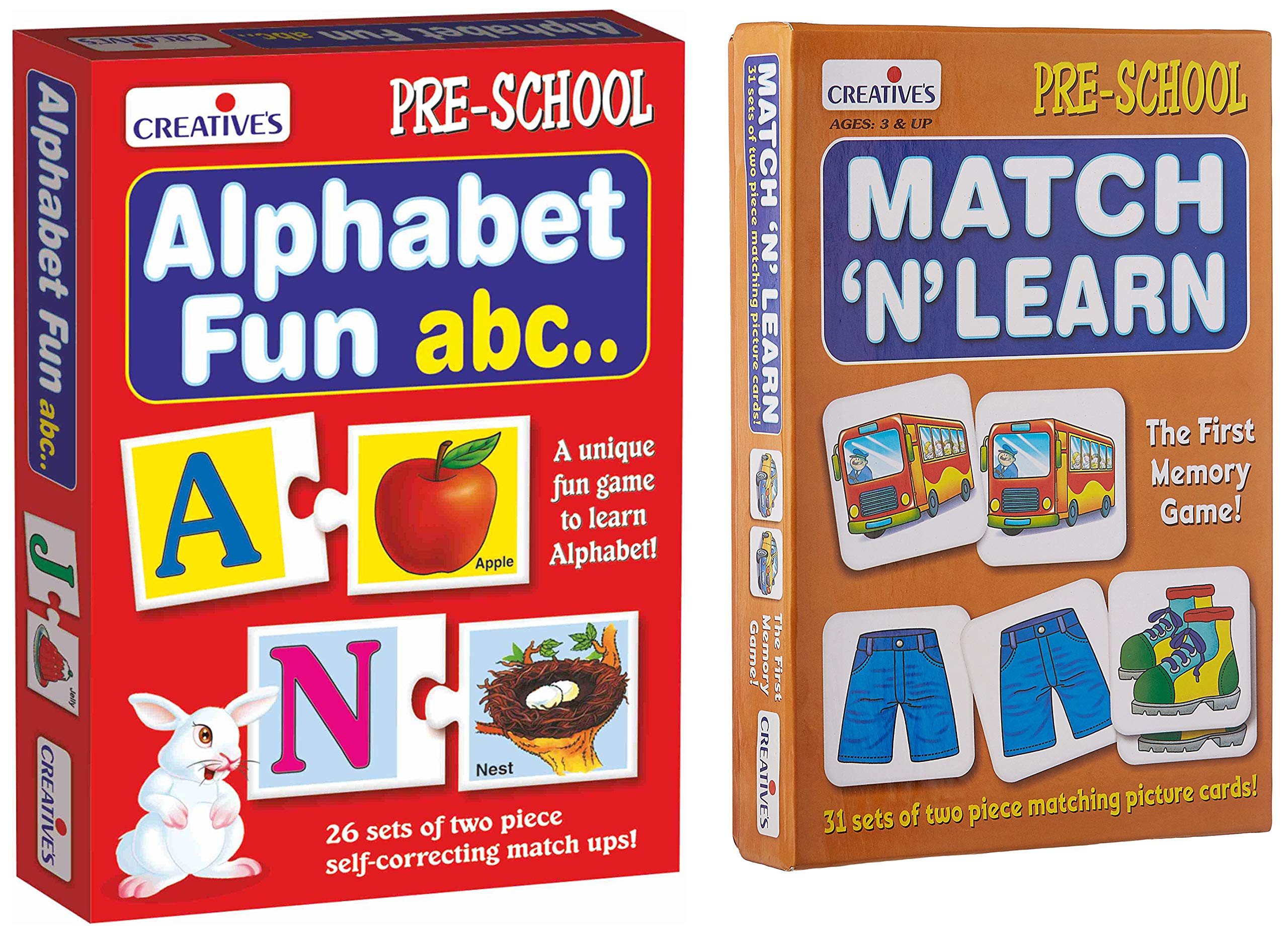 Creative Educational Aids P. Ltd. Alphabet Fun Abc&Match N Learn Combo,Multicolor