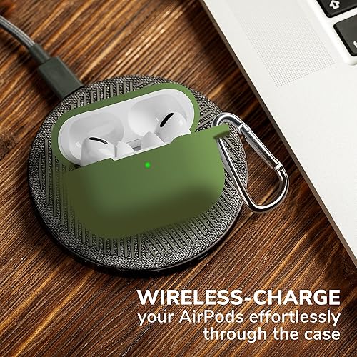Miniatura 4 de Blaspins Funda para Airpods Pro de 21 generación con llavero 20222019, funda de silicona suave protectora completa que absorbe los golpes, mosquetón