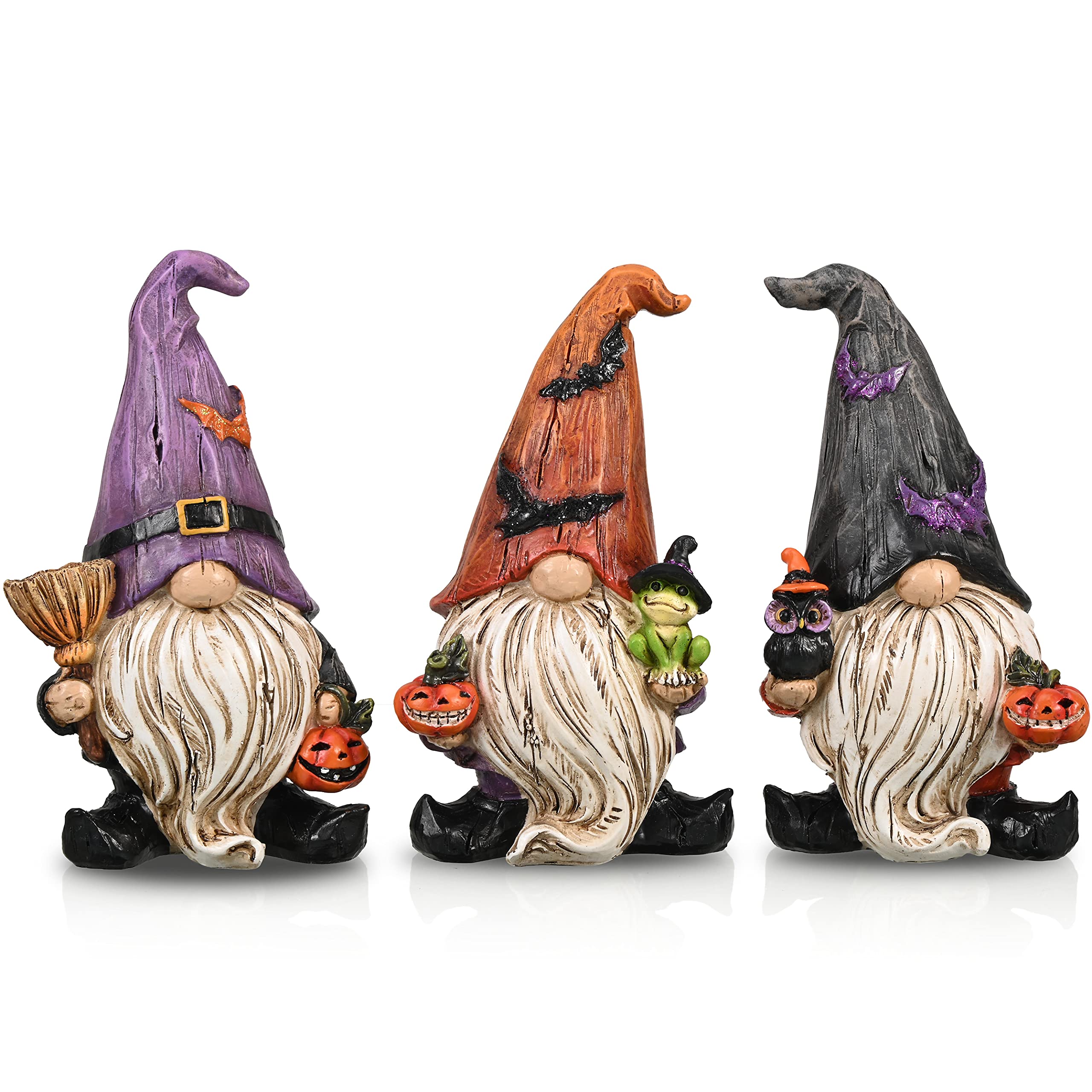 Valery MadelynHalloween Decorations, Set of 3 Halloween Gonks Waterproof Resin Home Decor Gnomes gifts, Gonks Ornaments for Party Decor 15.5CM