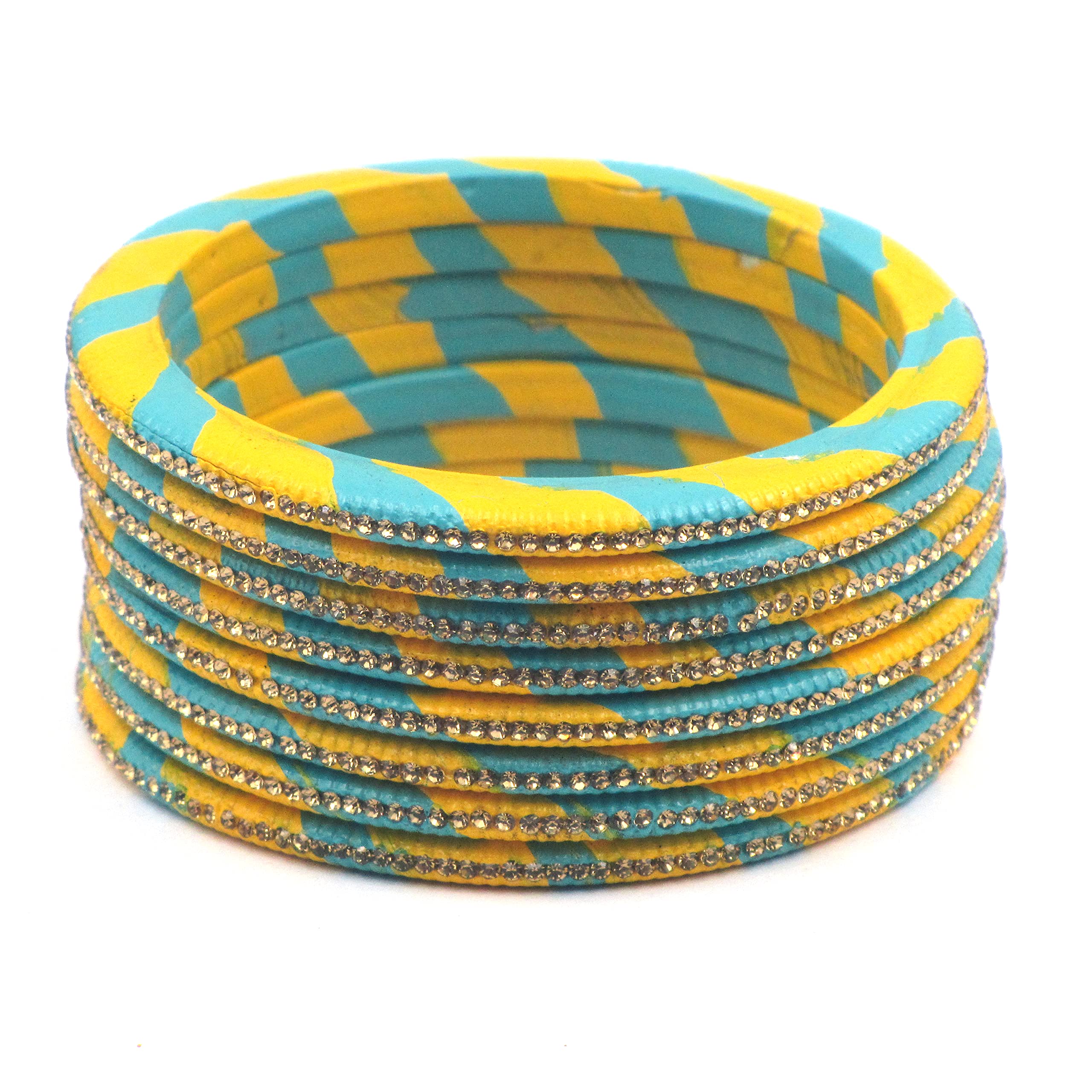 Ahamasmi Lac Bangels Yellow Colour (Set of 2)